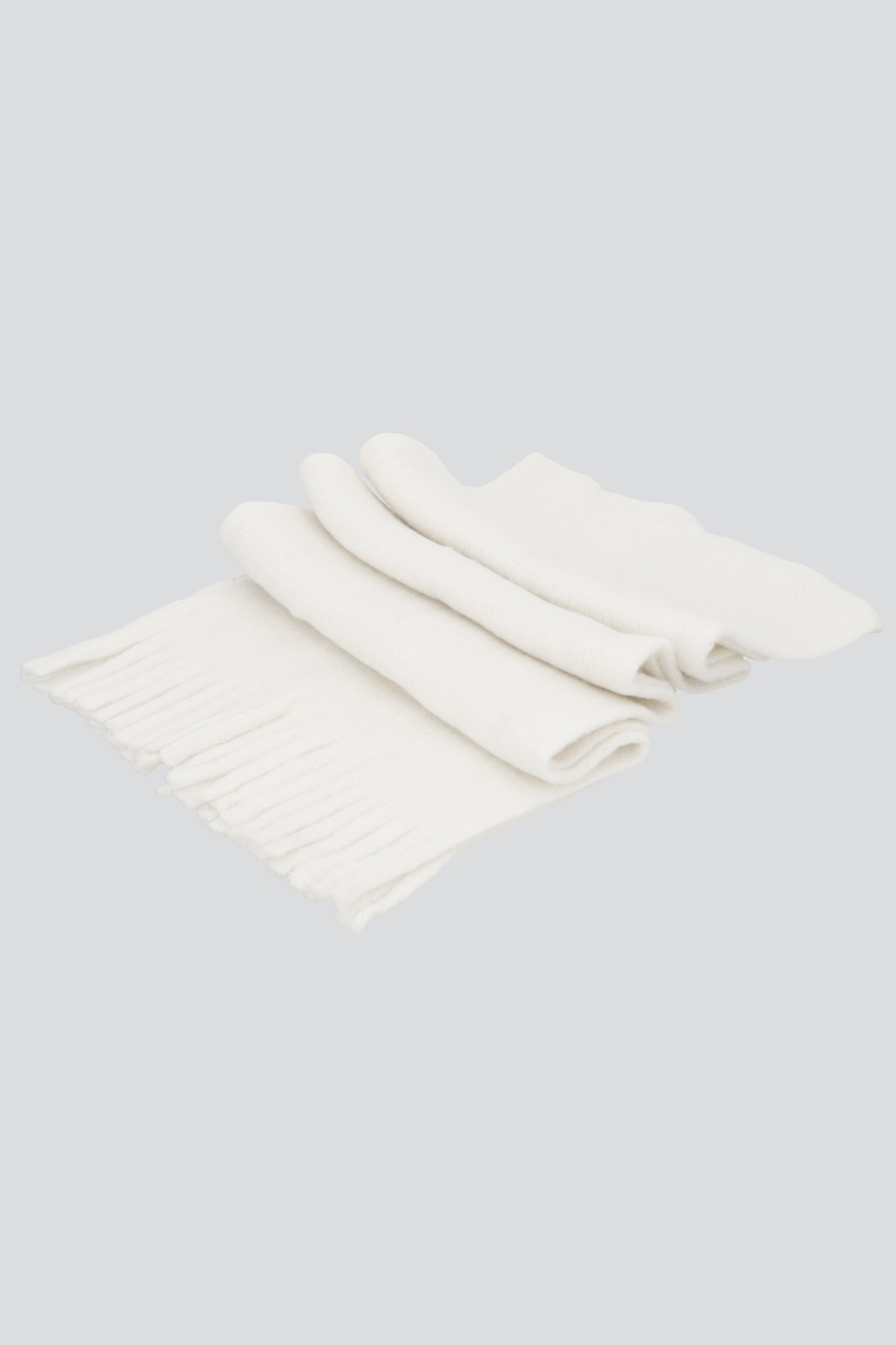 Bufanda color flecos BEIGE