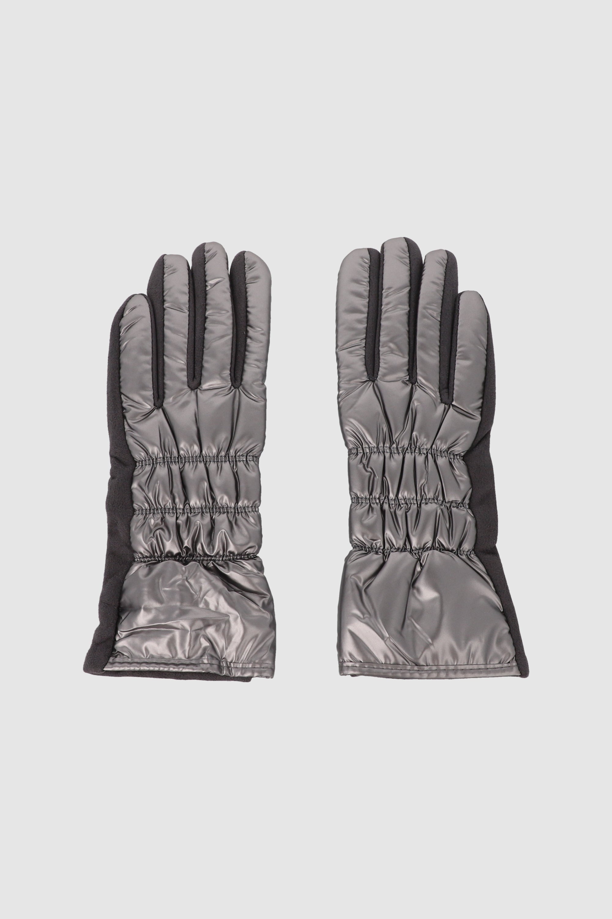 Guantes efecto capitonado PLATA