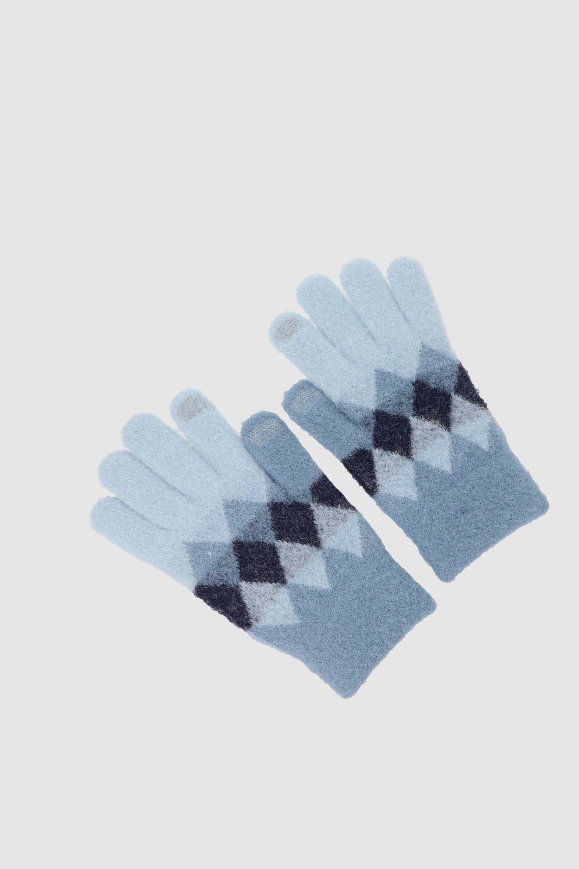 Guantes print rombos AZUL