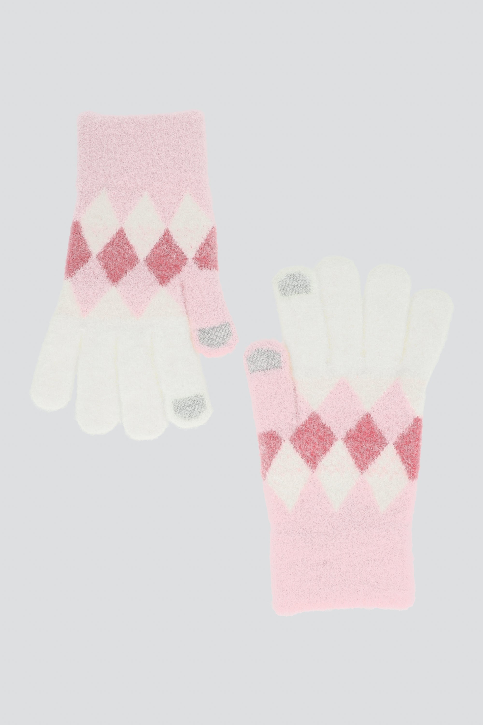Guantes print rombos ROSA