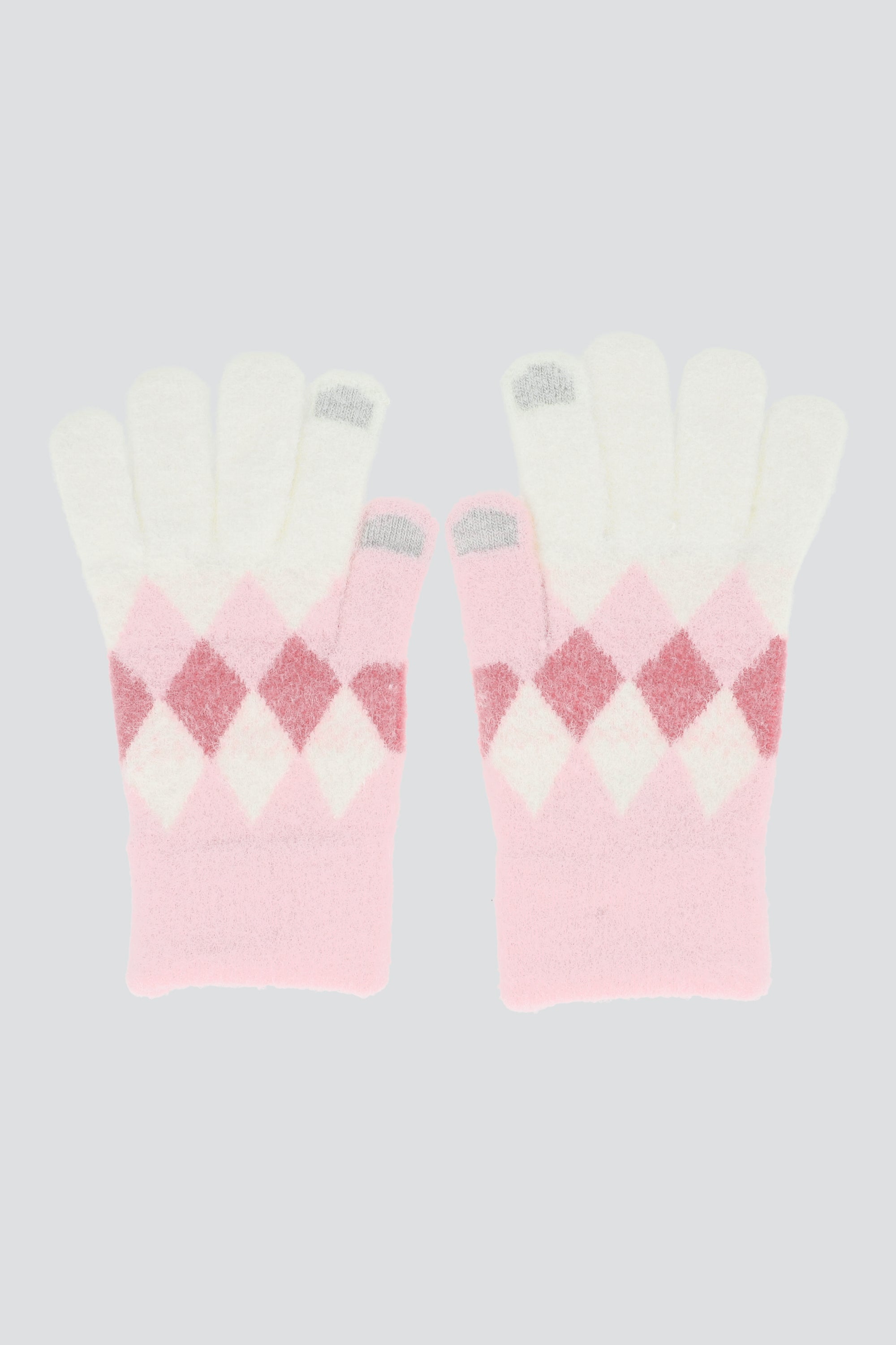 Guantes print rombos ROSA