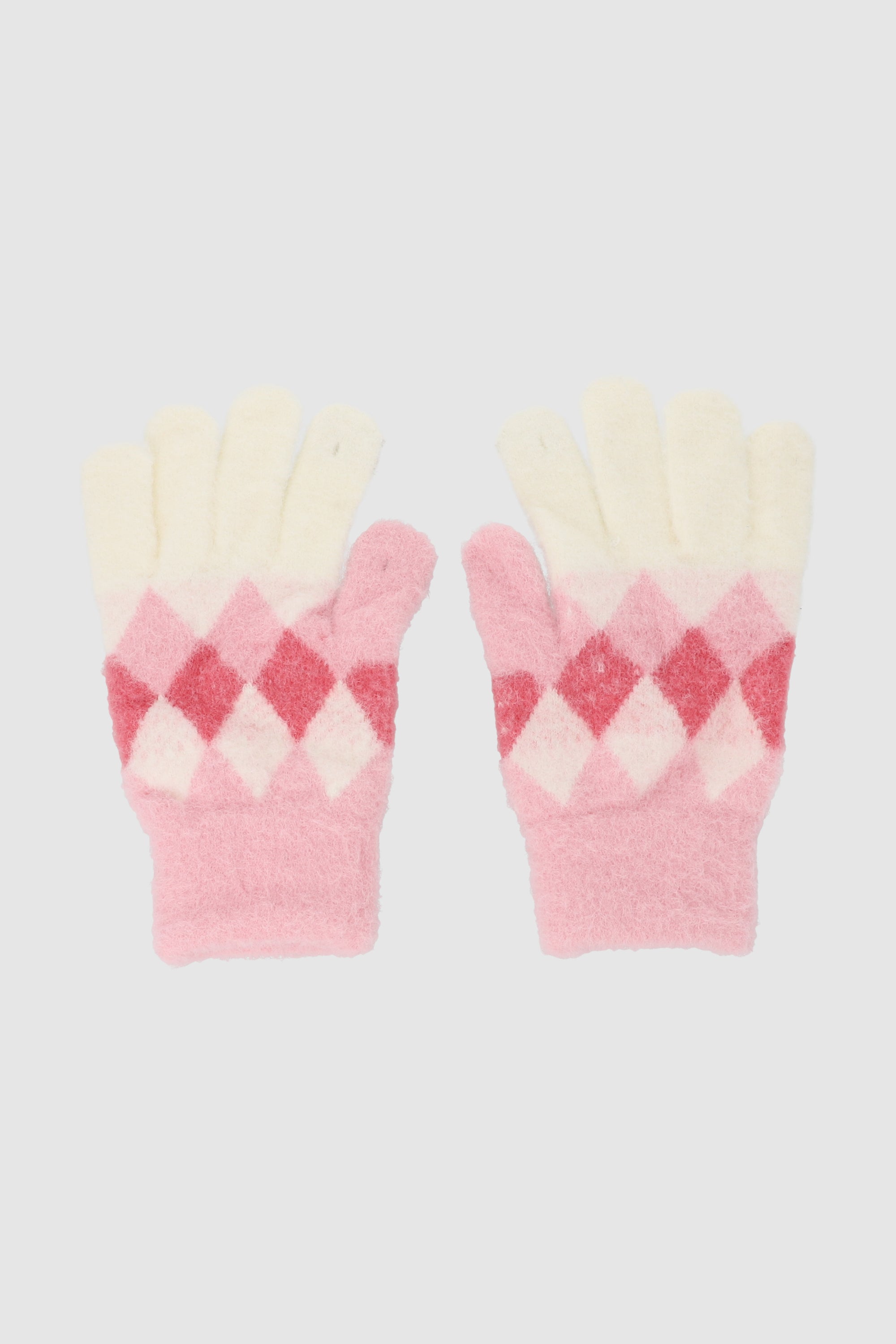 Guantes print rombos ROSA