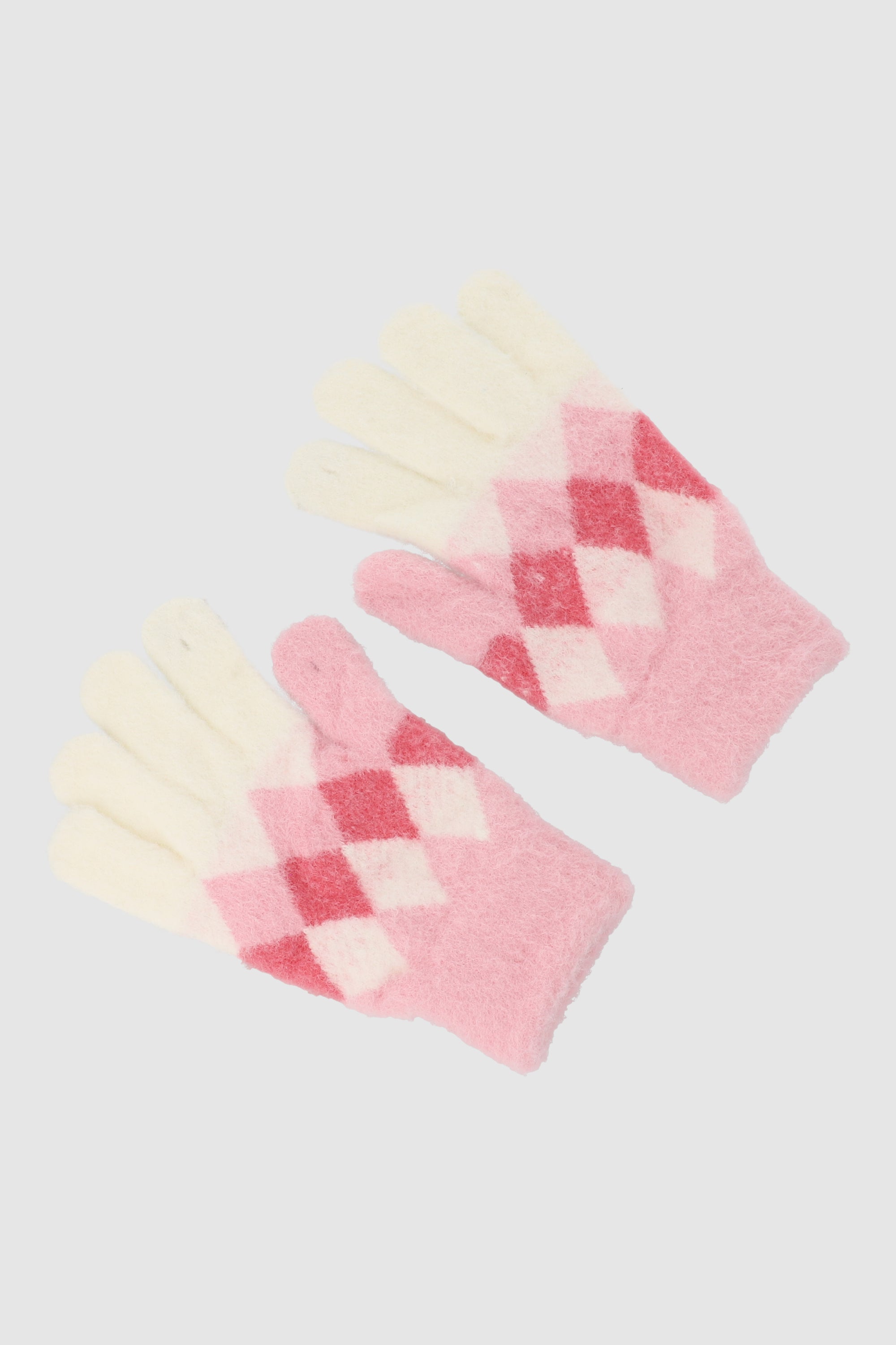 Guantes print rombos ROSA