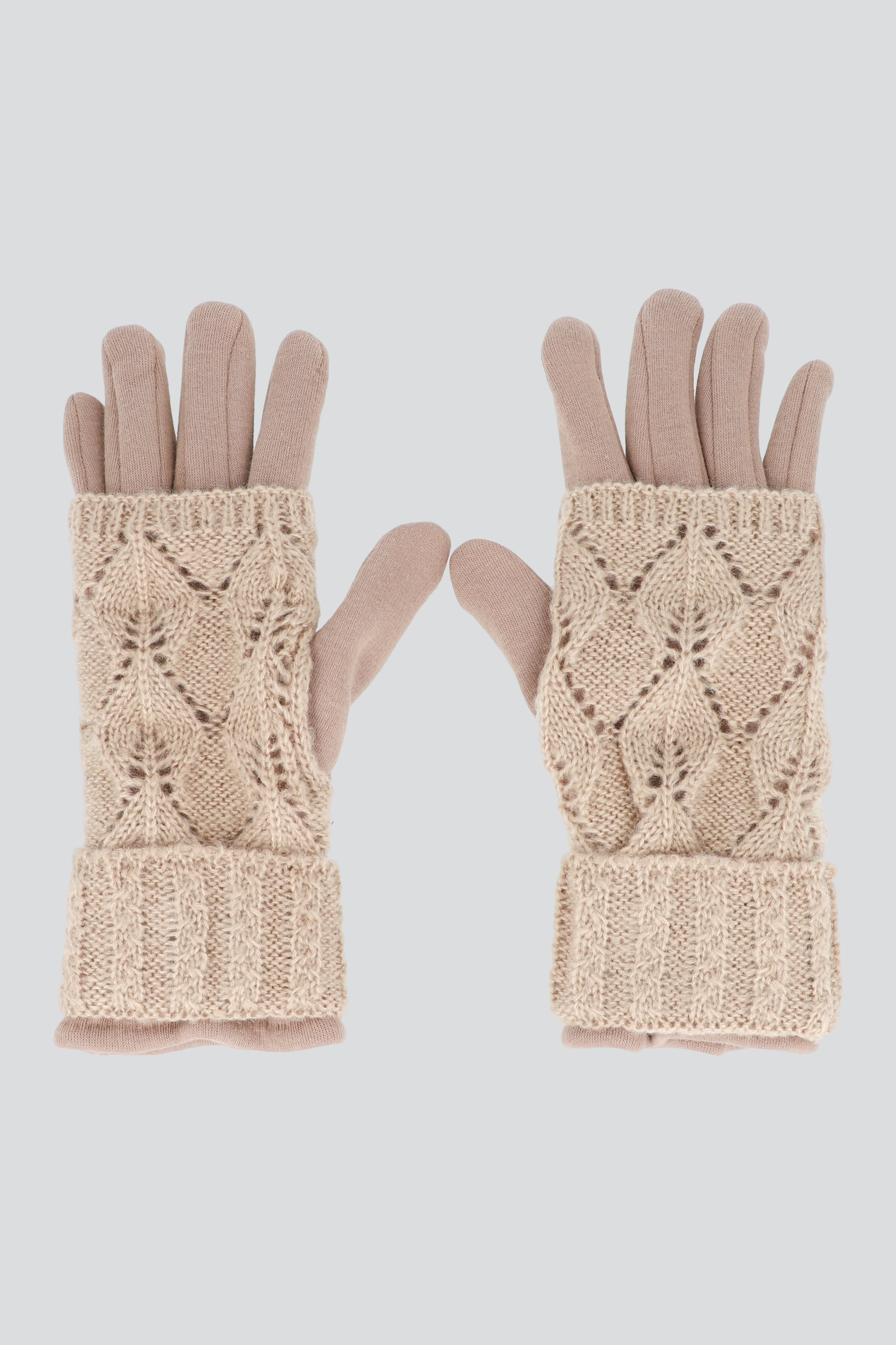 Guantes manga tejida BEIGE