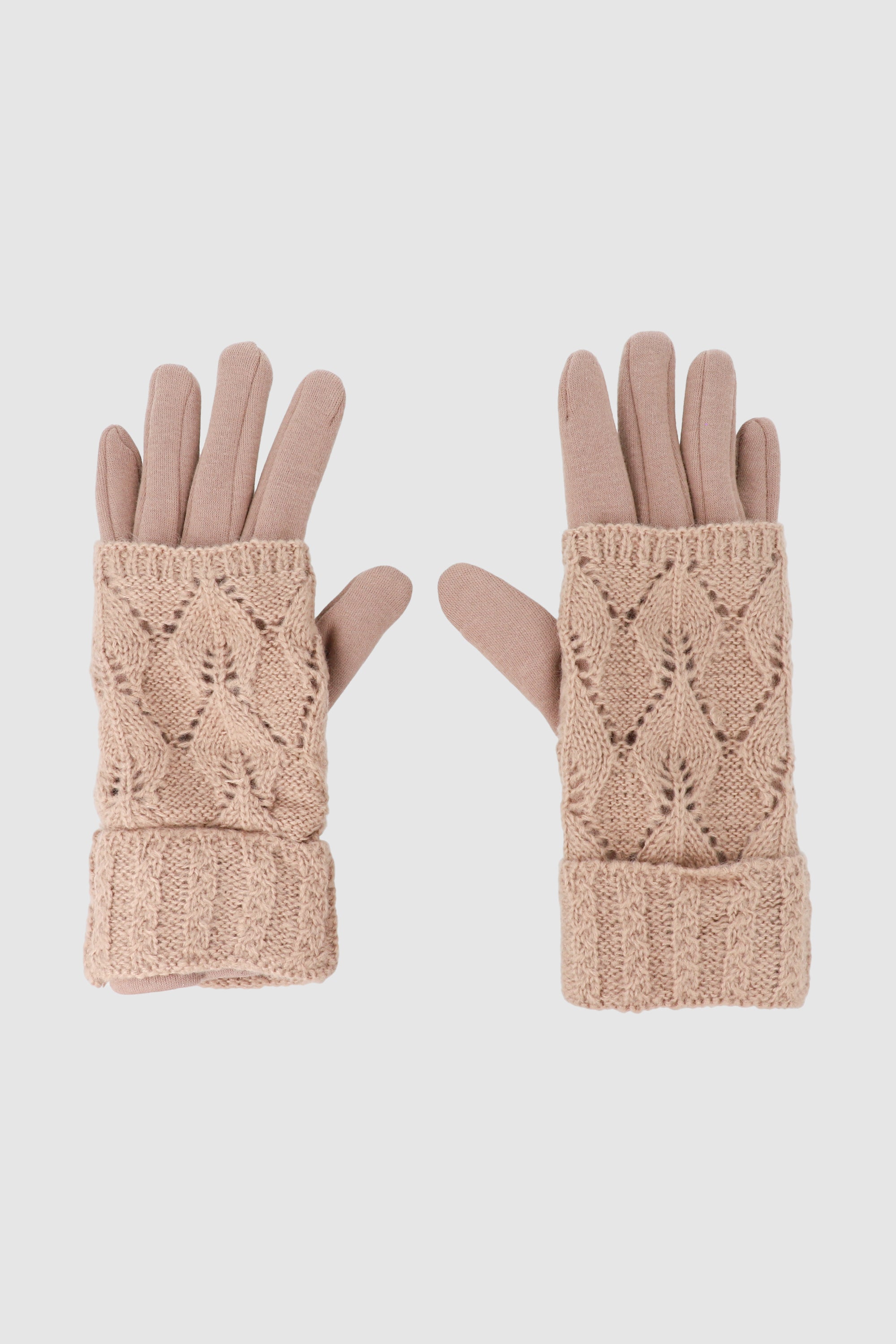 Guantes manga tejida BEIGE