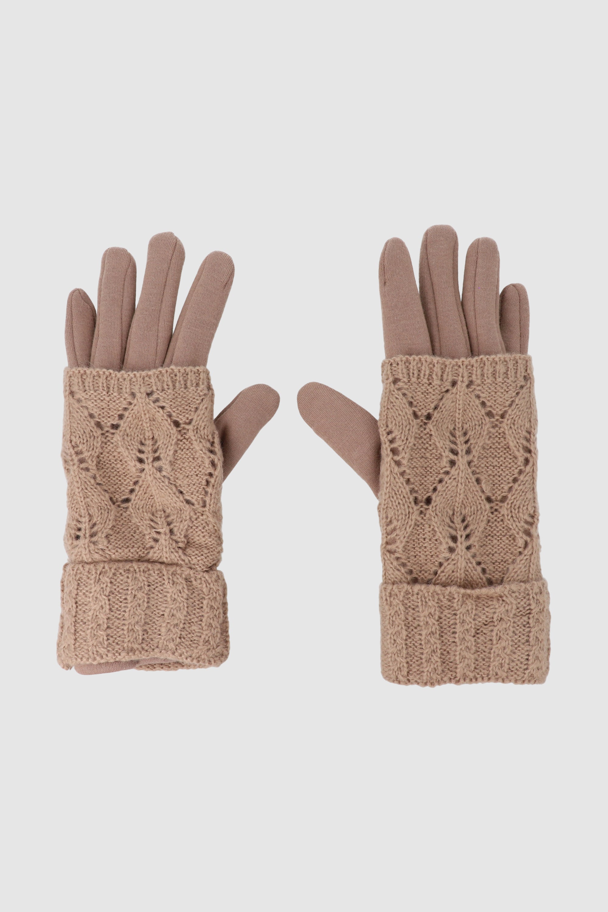 Guantes manga tejida BEIGE