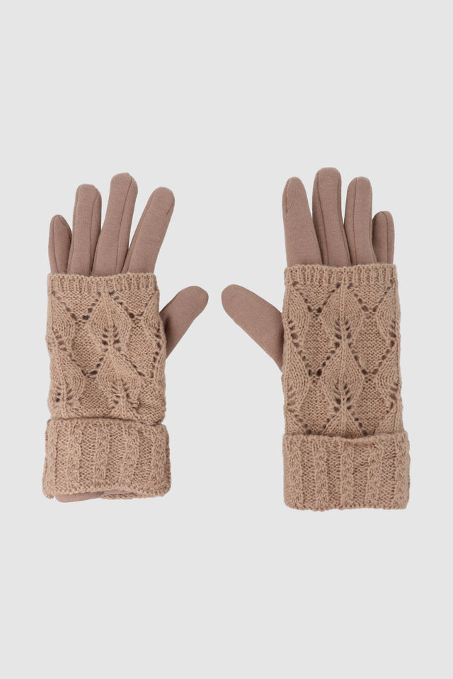 Guantes manga tejida