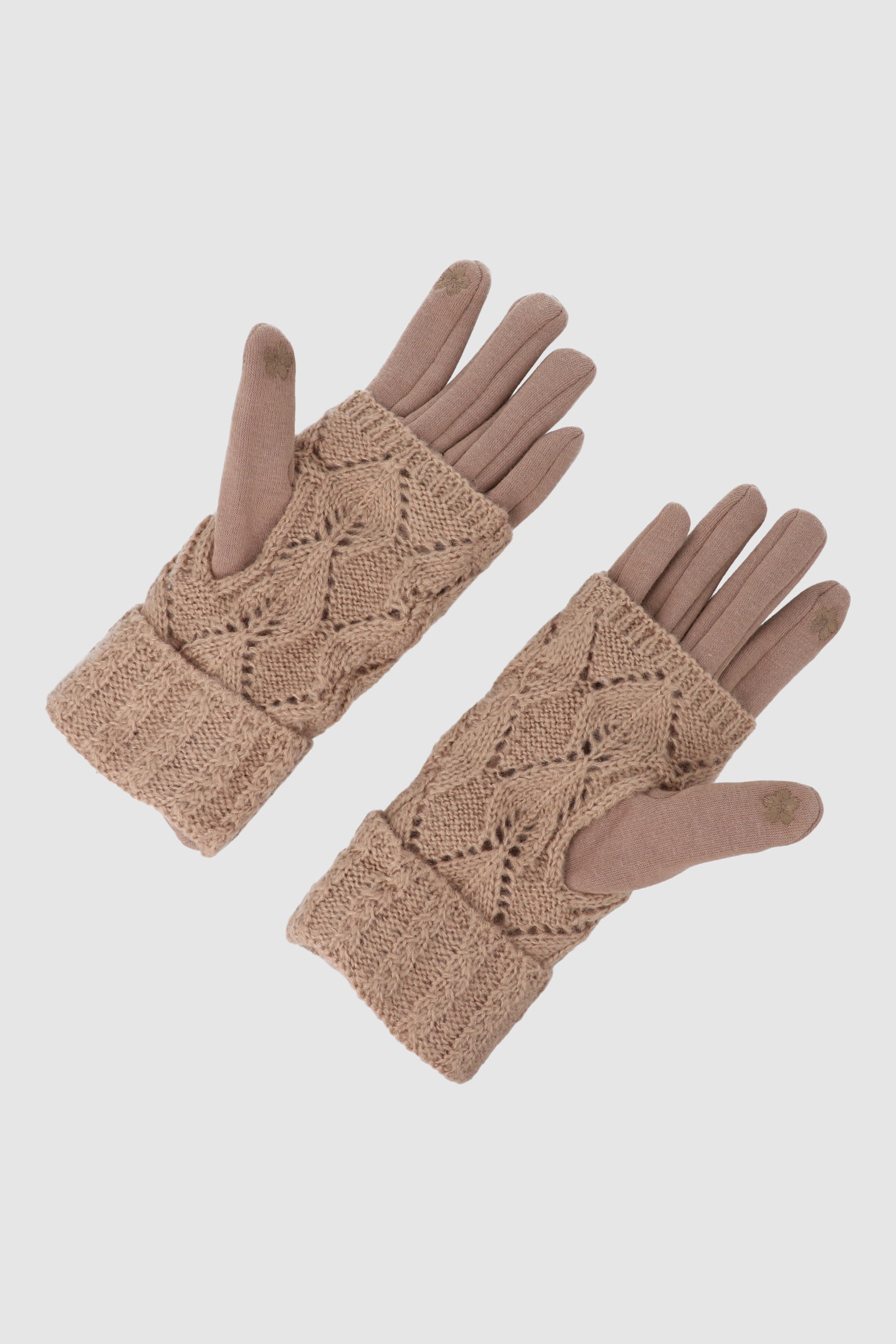 Guantes manga tejida BEIGE