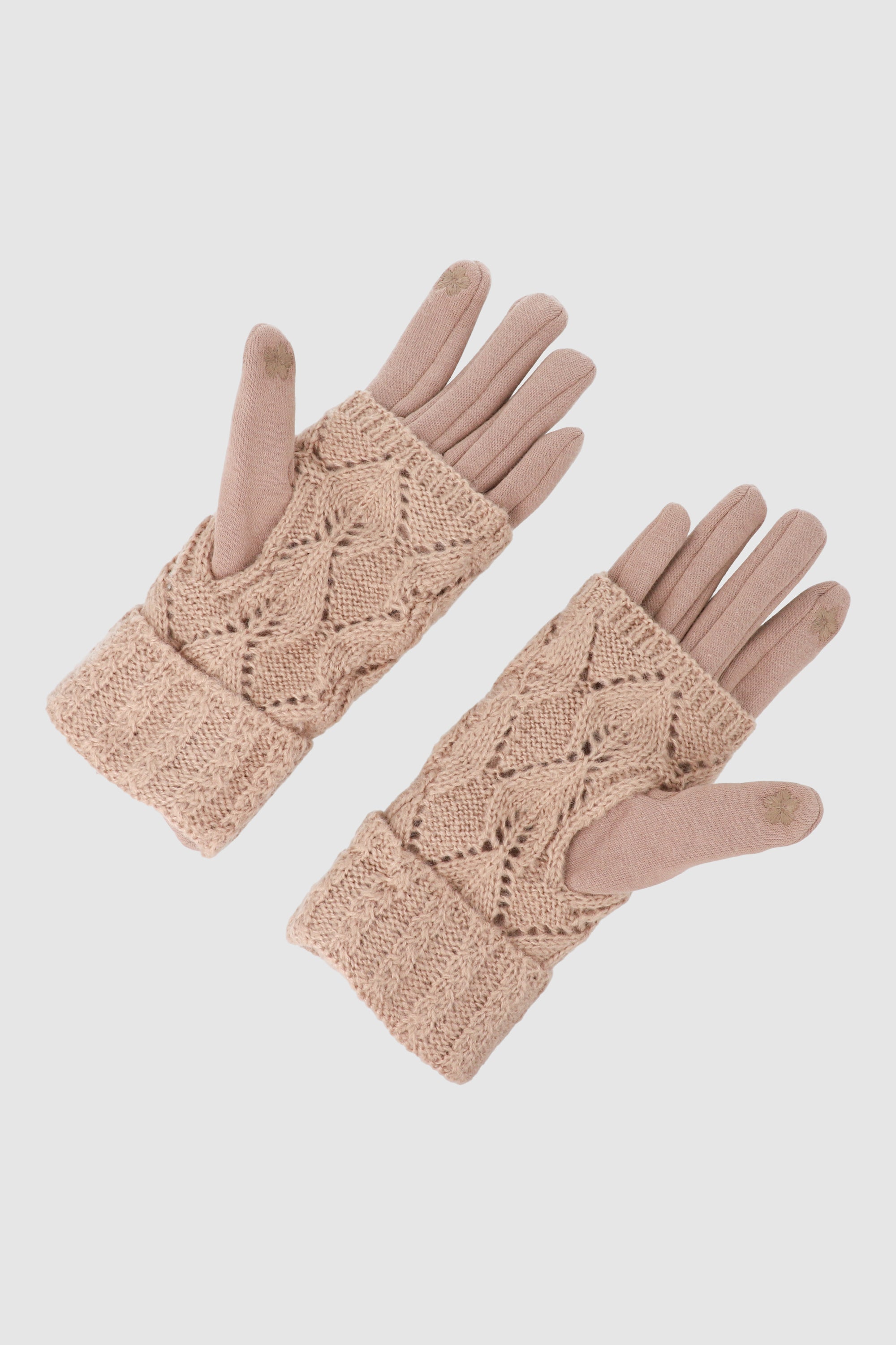 Guantes manga tejida BEIGE