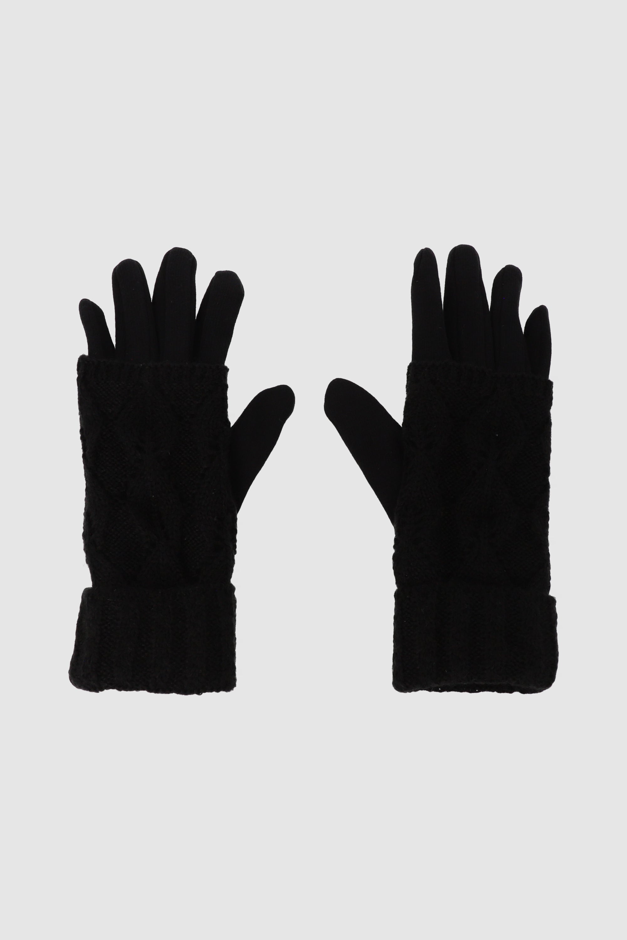 Guantes manga tejida NEGRO