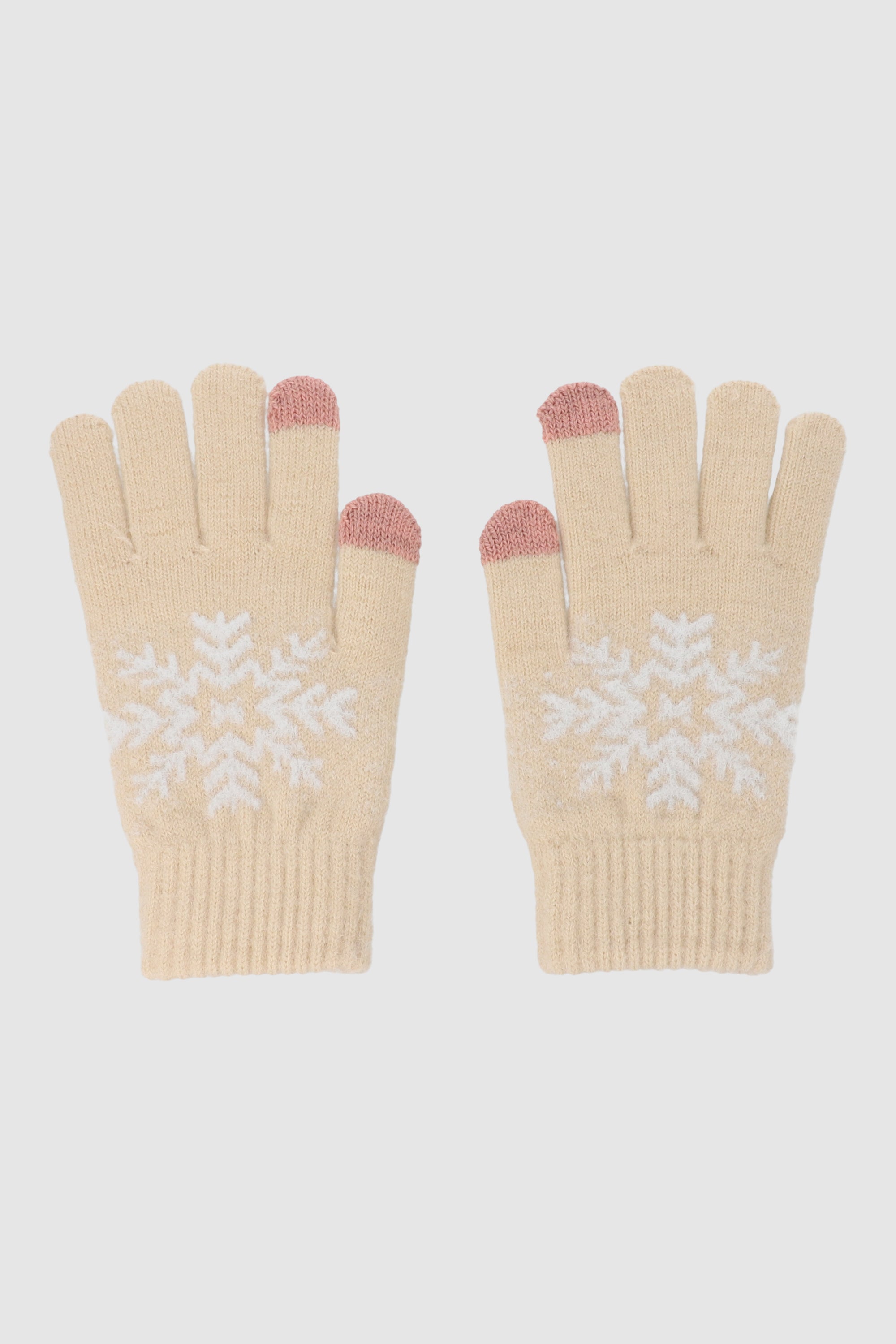 Guantes print copo BEIGE