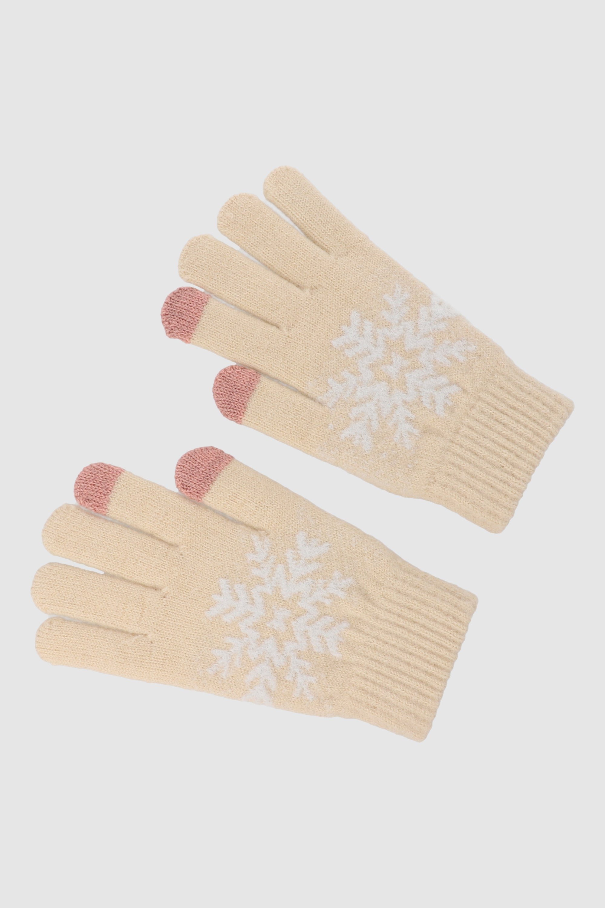 Guantes print copo BEIGE