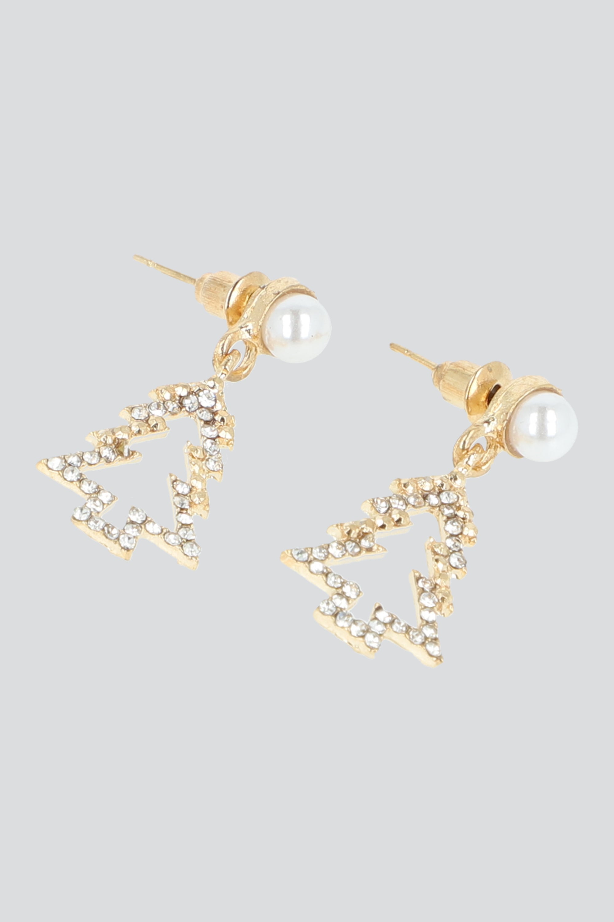 Aretes arbol navideño brillos ORO