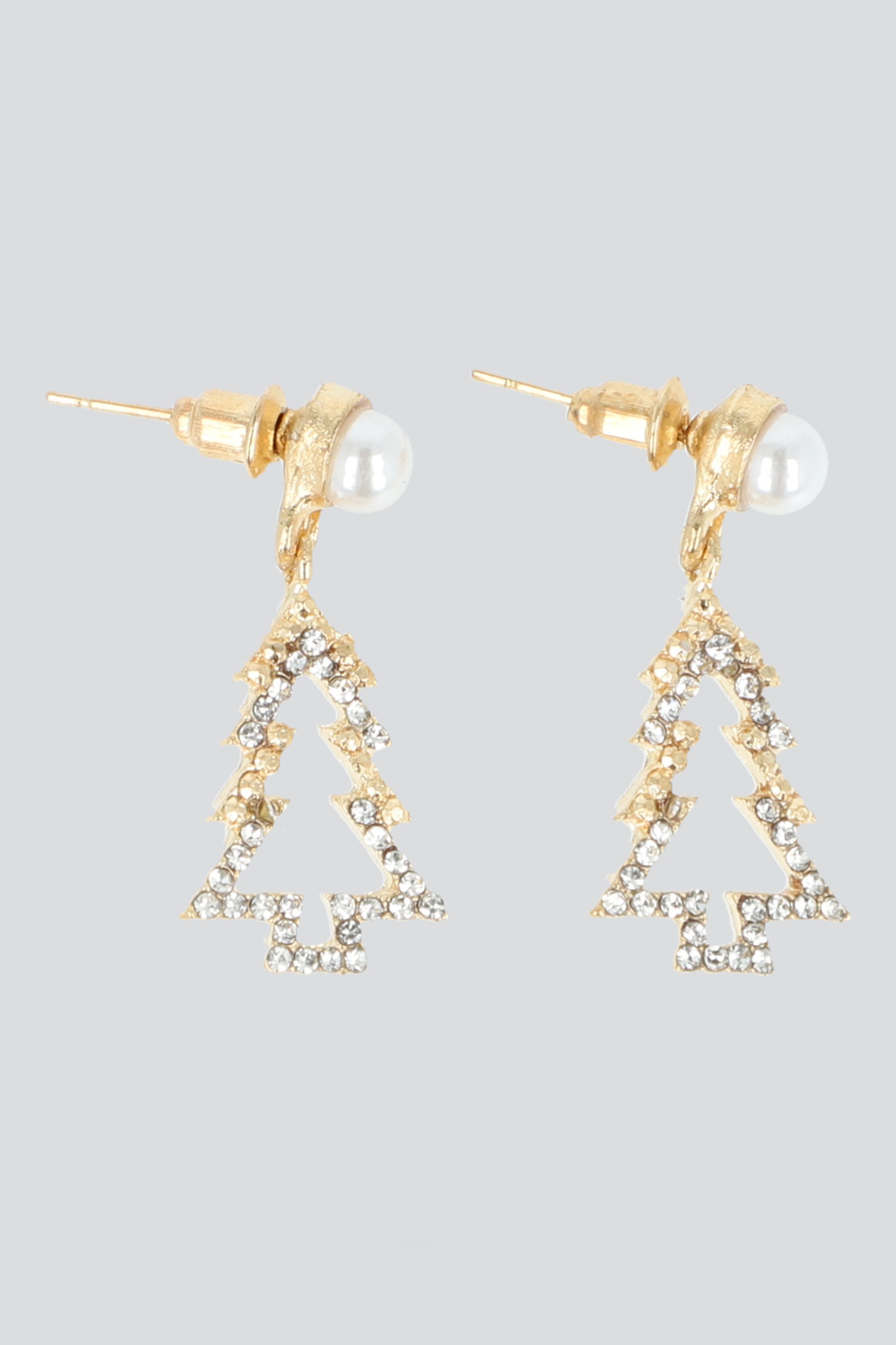 Aretes arbol navideño brillos ORO