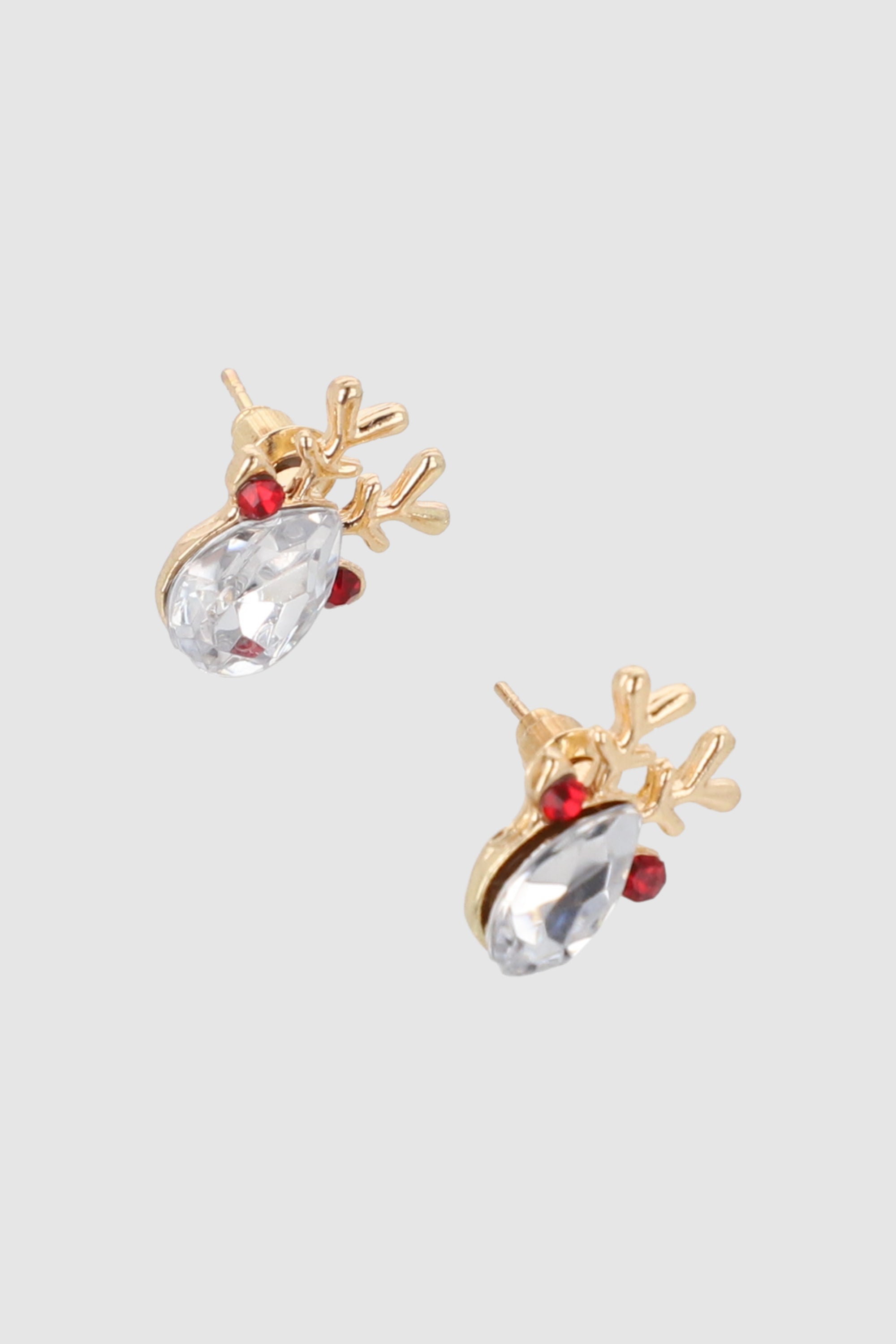 Aretes reno cristal ORO