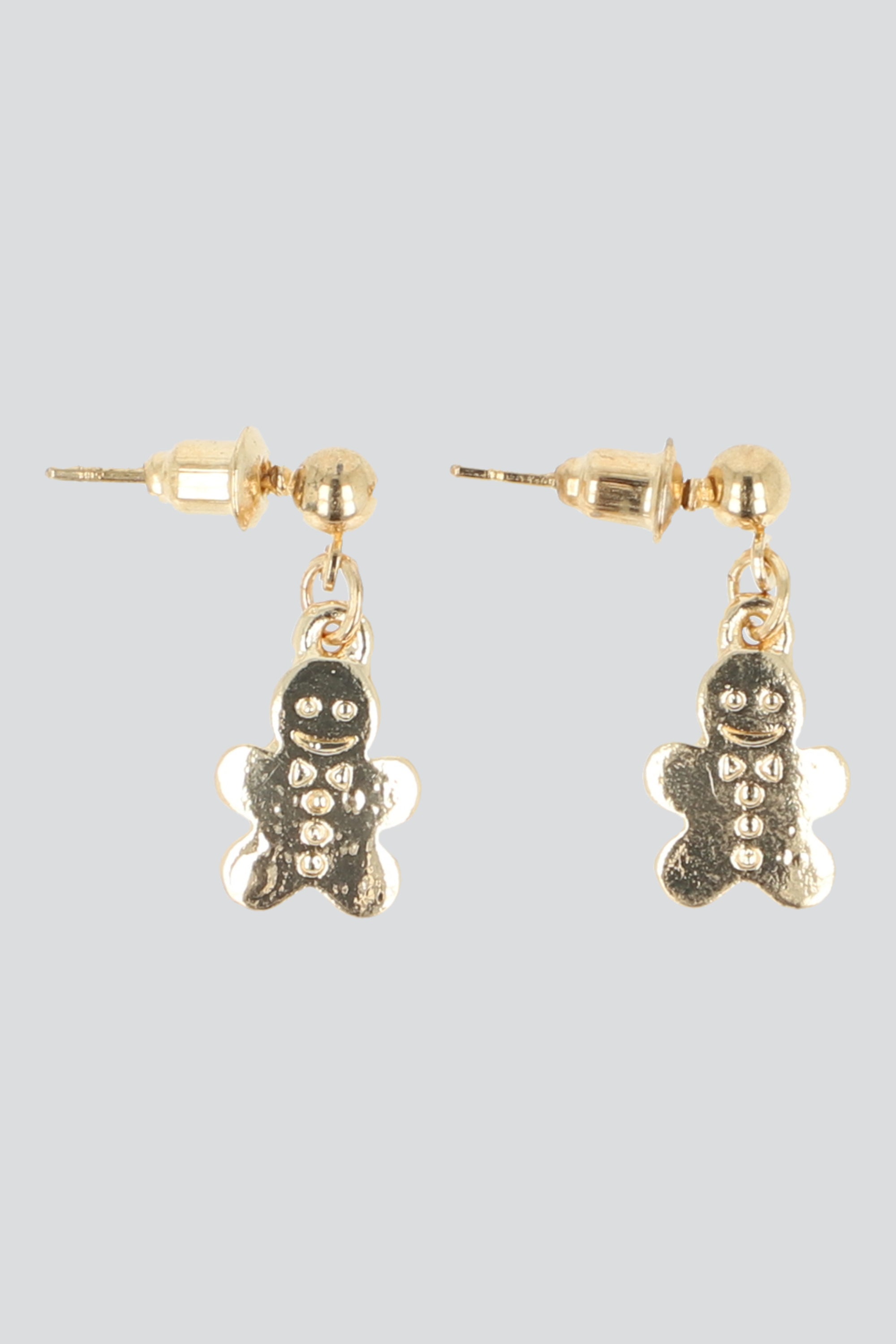 Aretes galleta metalica ORO