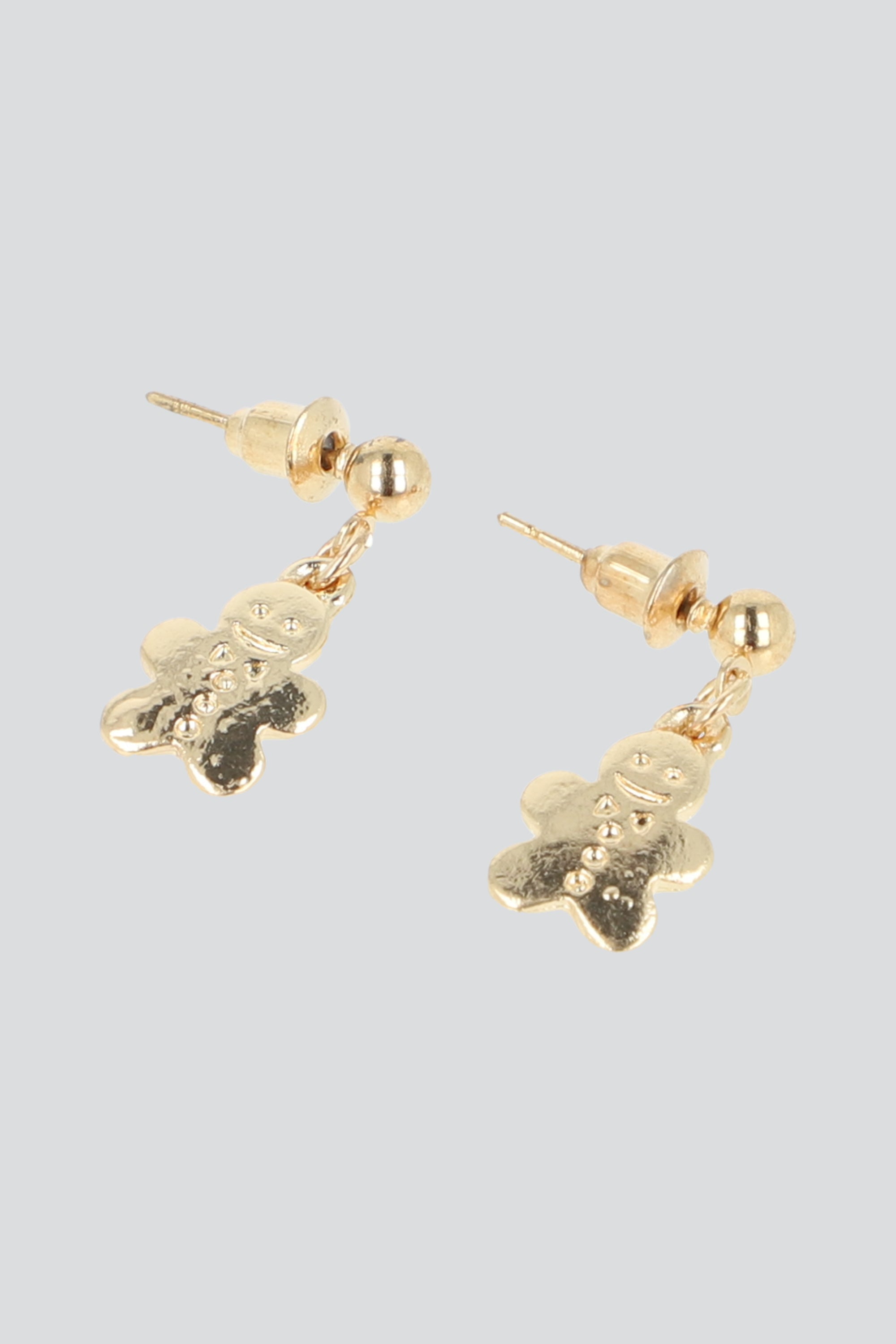 Aretes galleta metalica ORO