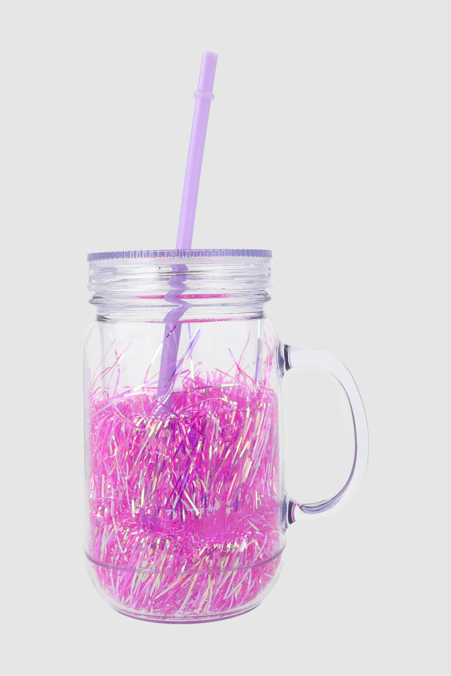 Vaso manija glitter 550ml