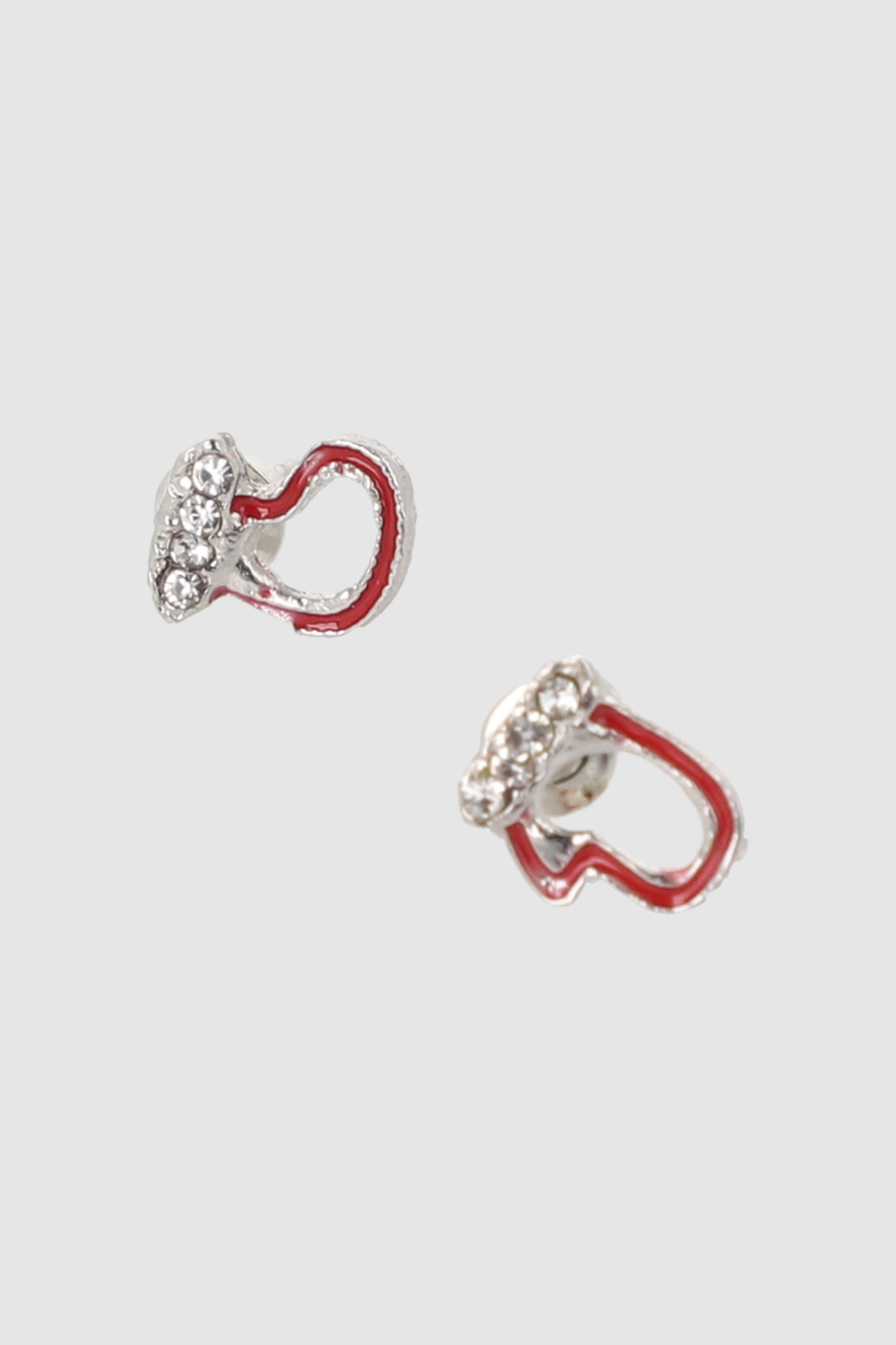 Aretes bota guante navideño PLATA