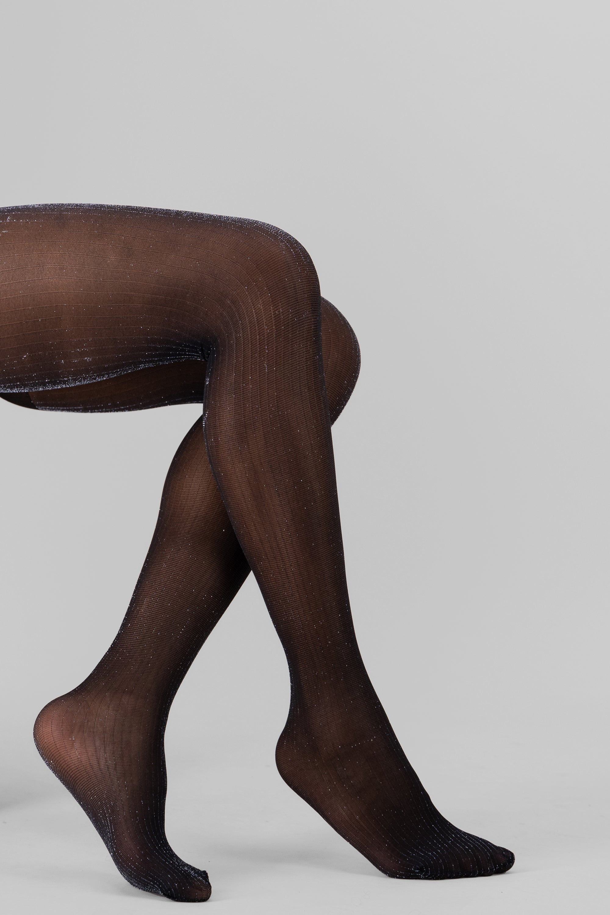 Medias lineas lurex NEGRO