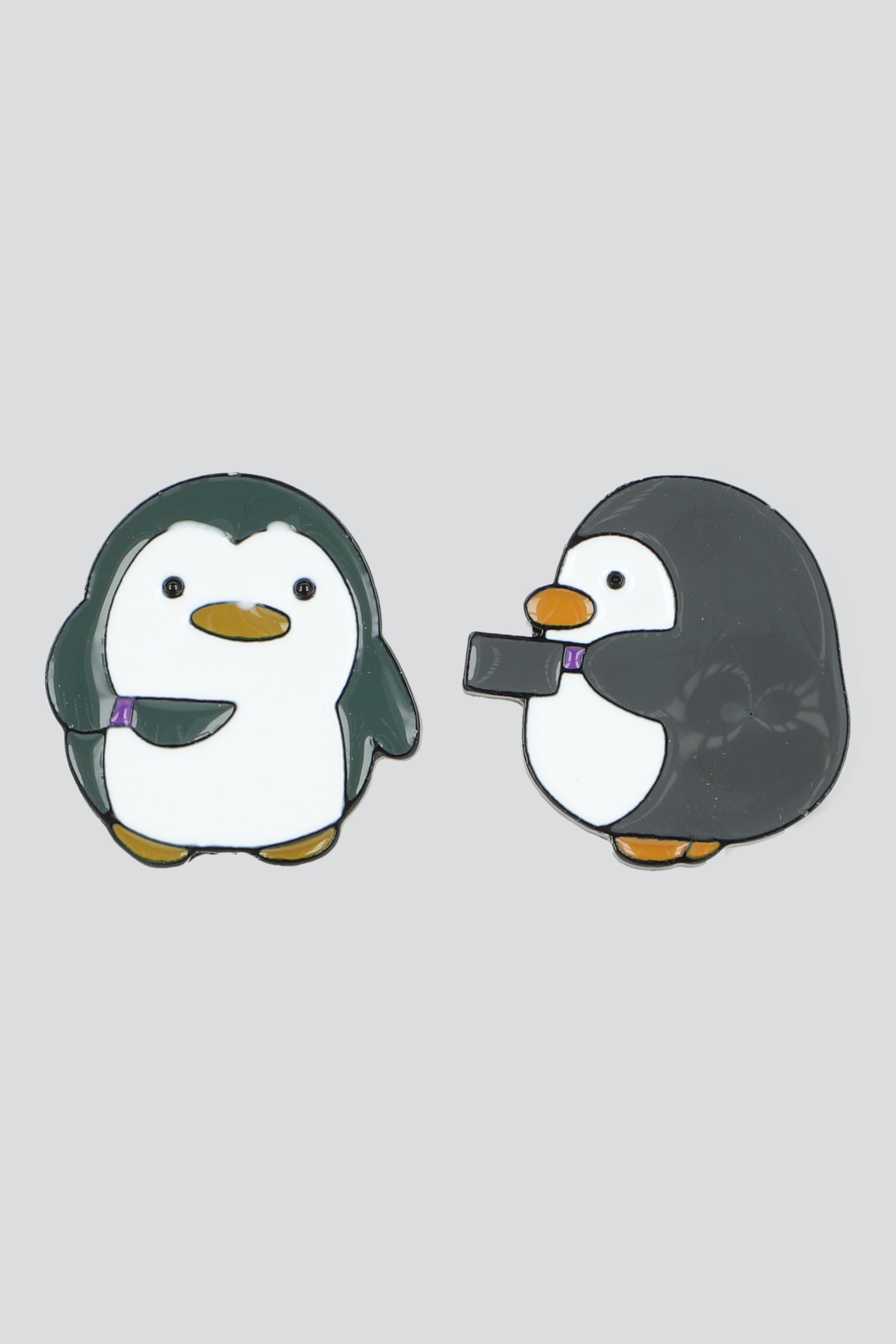 Set 2 pines pinguino NEGRO BLANCO