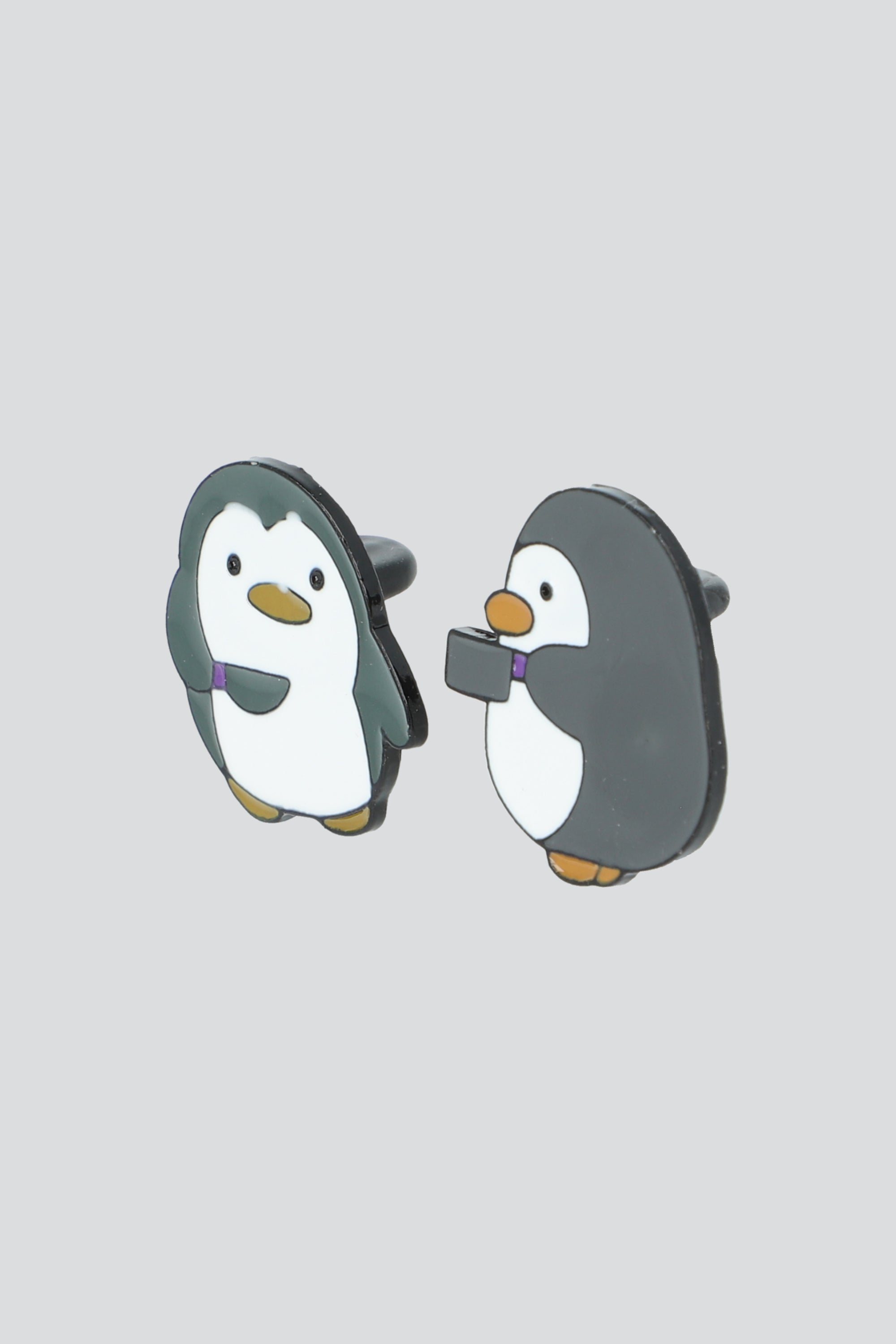 Set 2 pines pinguino NEGRO BLANCO