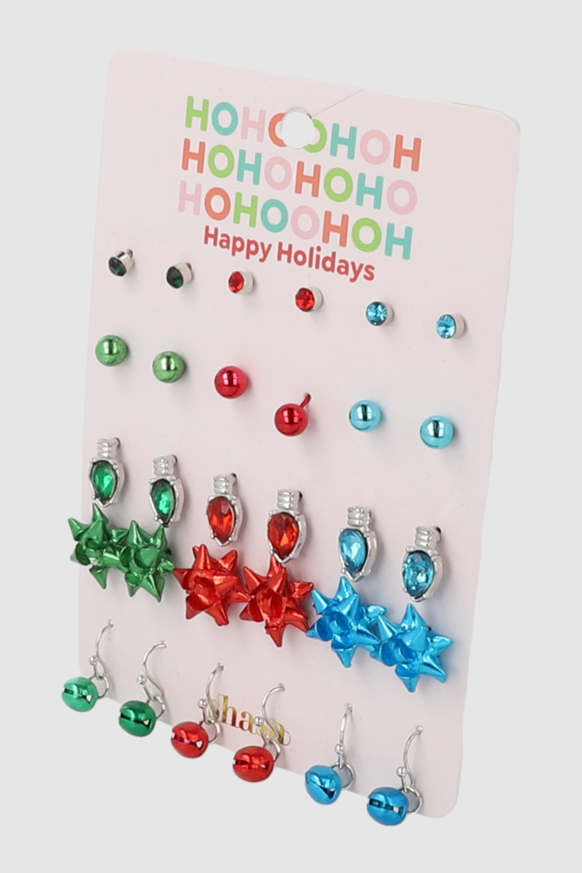 Set 15 aretes navideños MULTICOLOR