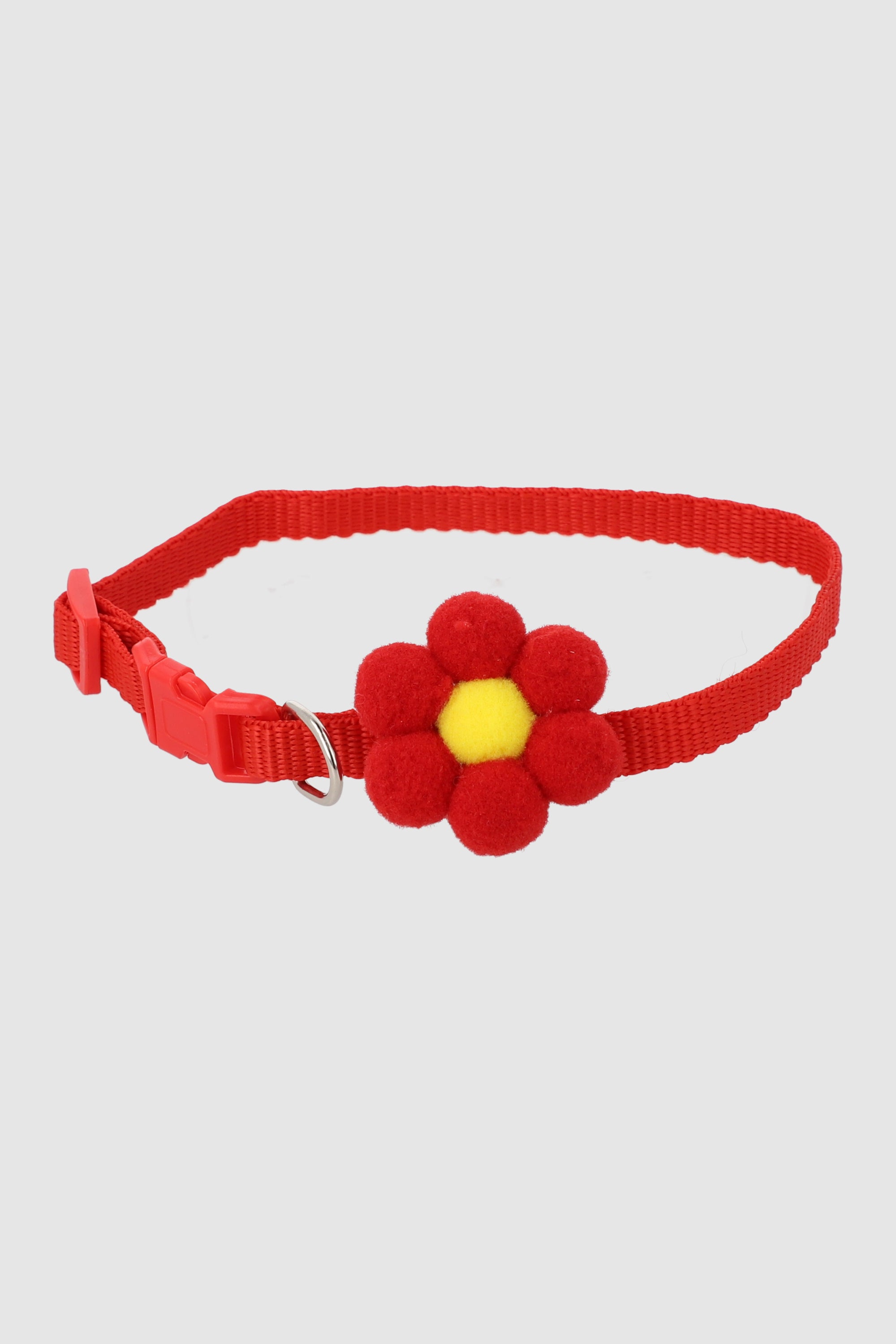 Collar para mascota flor bumpy ROJO