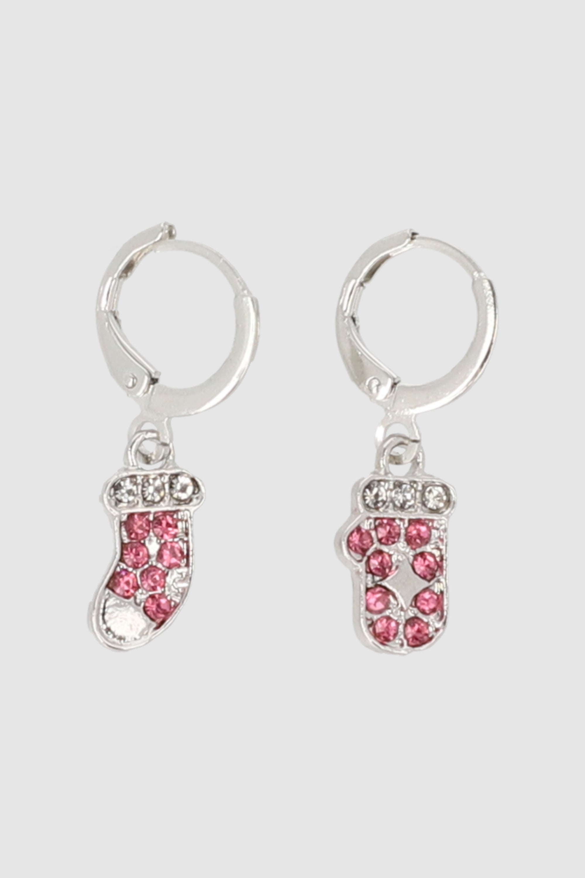 ARRACADAS BOTA NAVIDEÑA PLATA