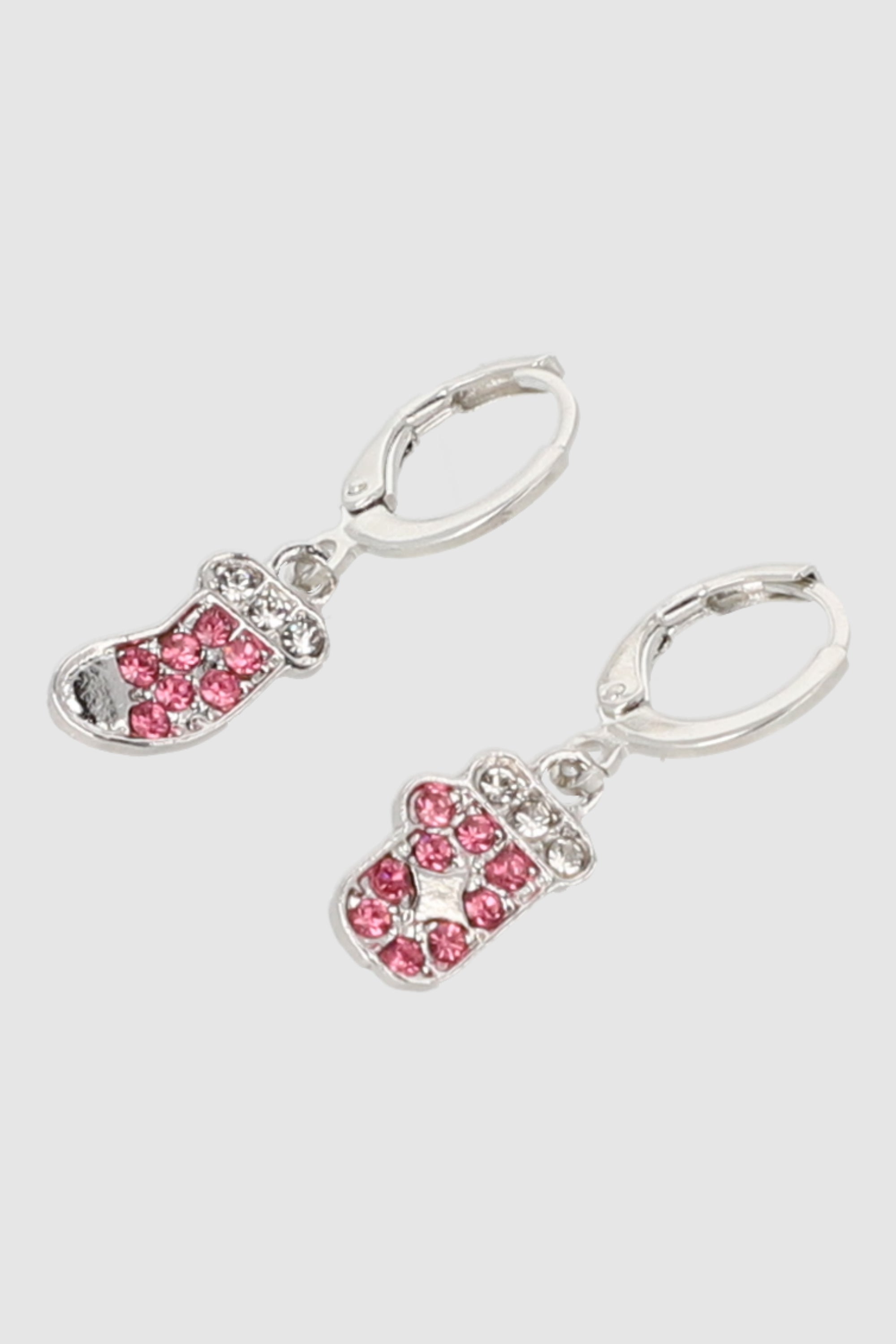 ARRACADAS BOTA NAVIDEÑA PLATA