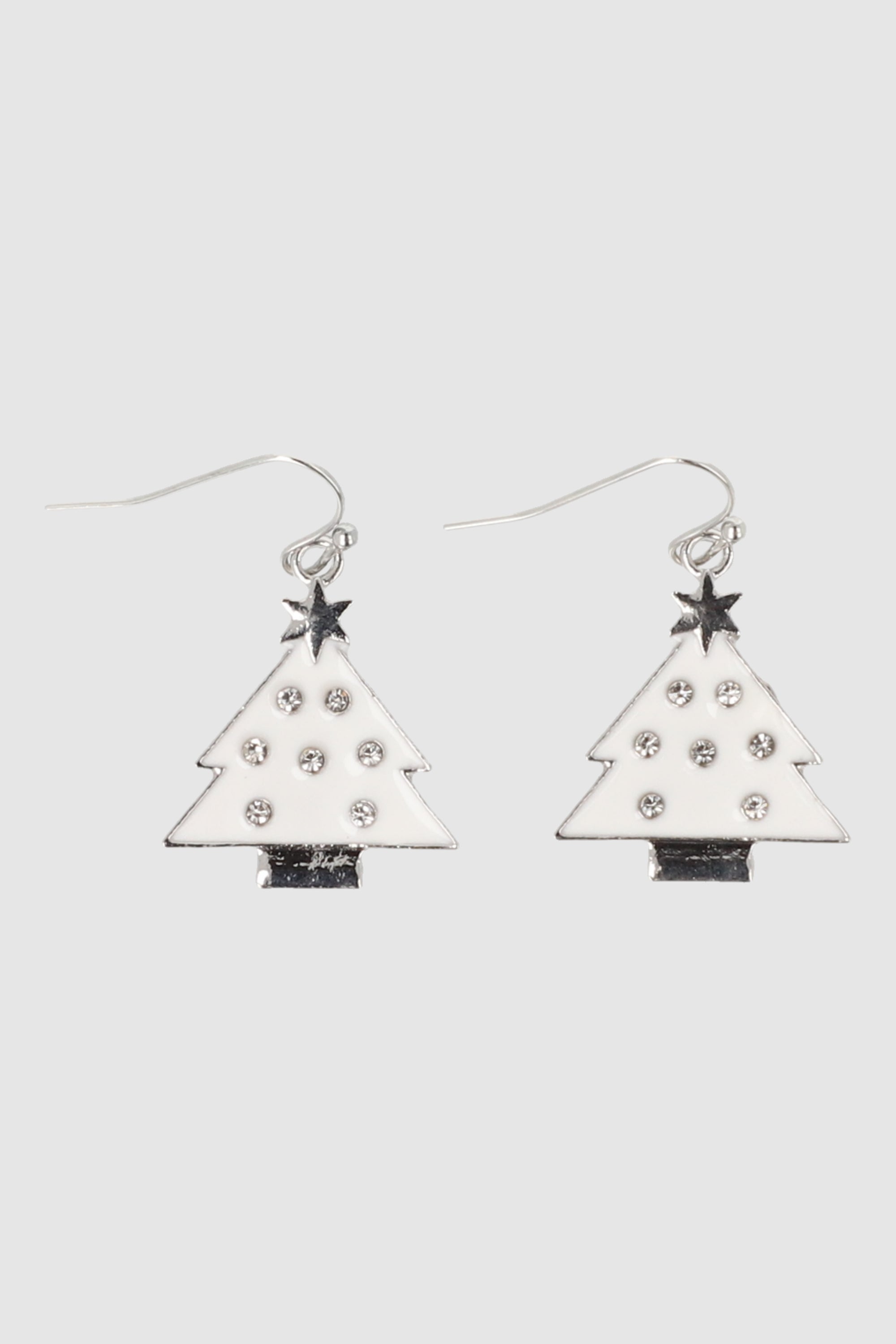 Aretes arbol navideño PLATA