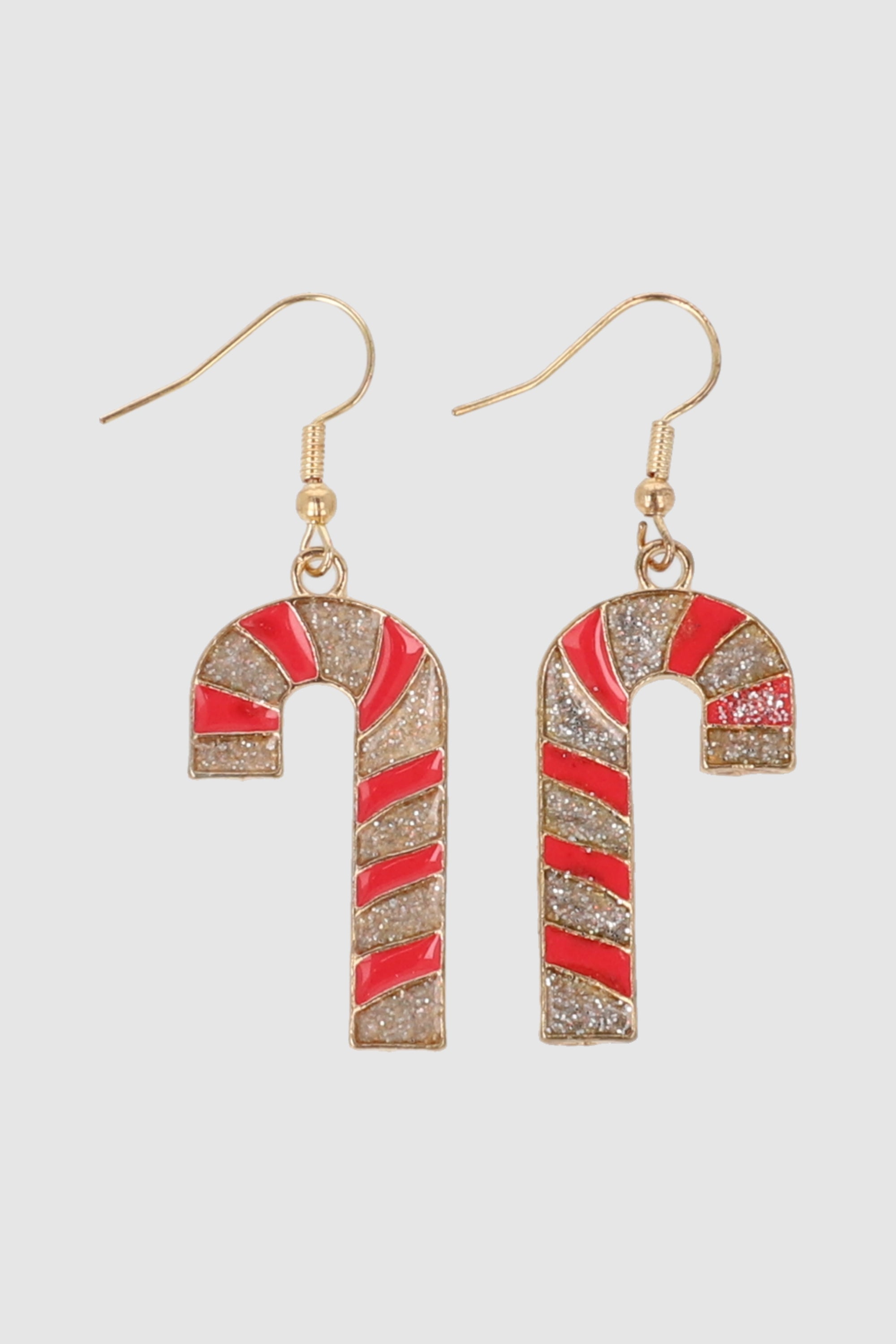 ARETES BASTON NAVIDEÑO ORO