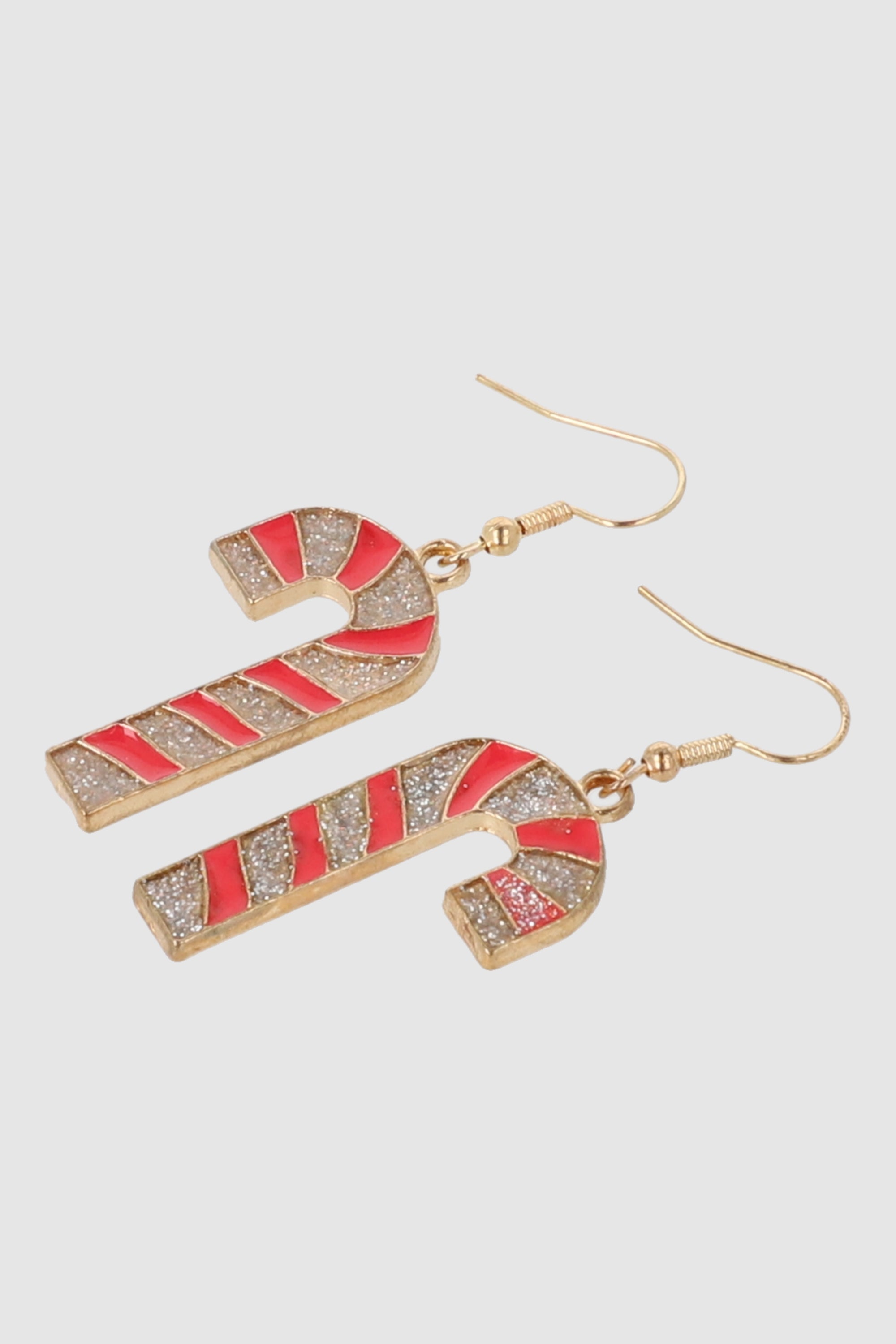 ARETES BASTON NAVIDEÑO ORO