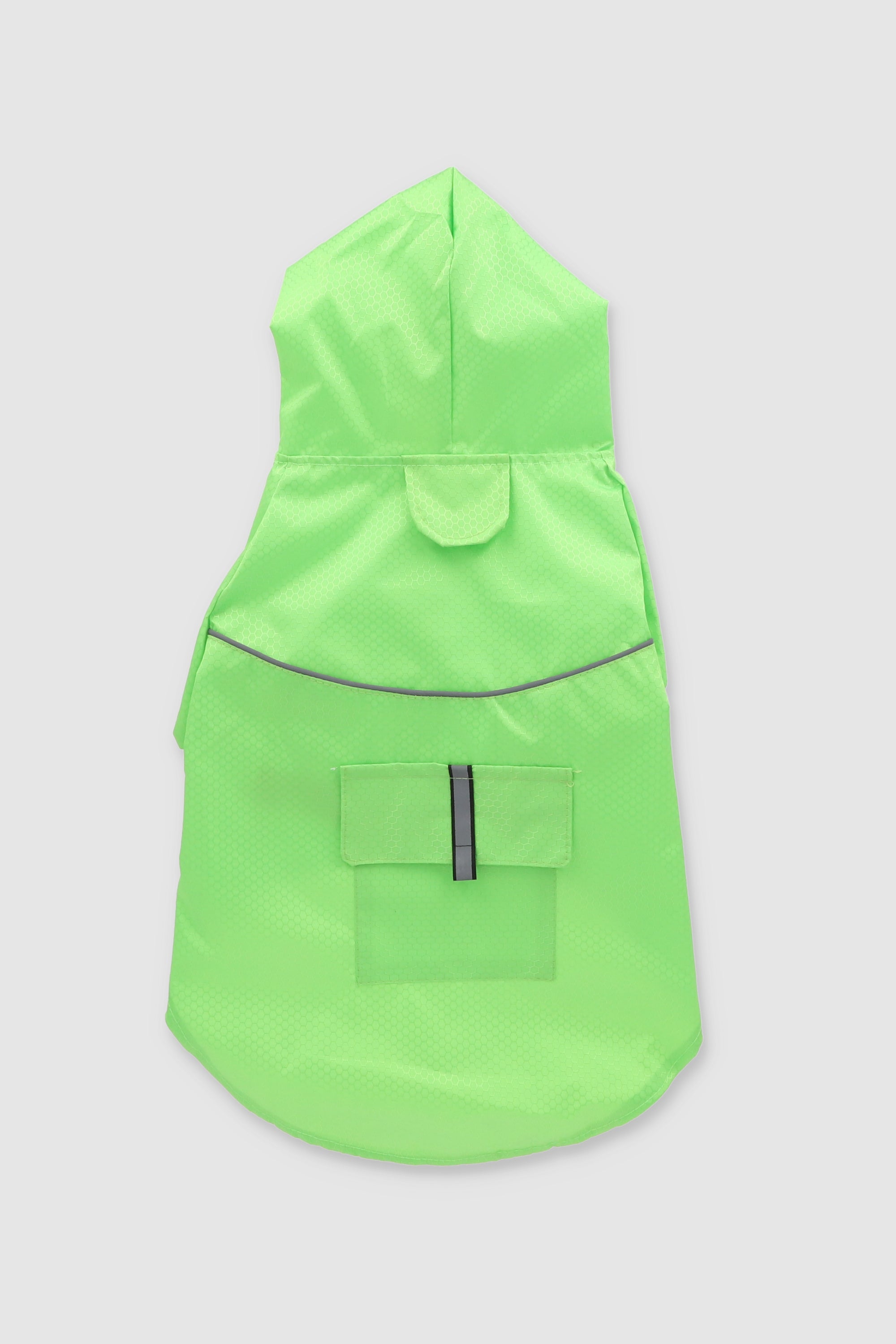 Impermeable con capucha para mascota VERDE