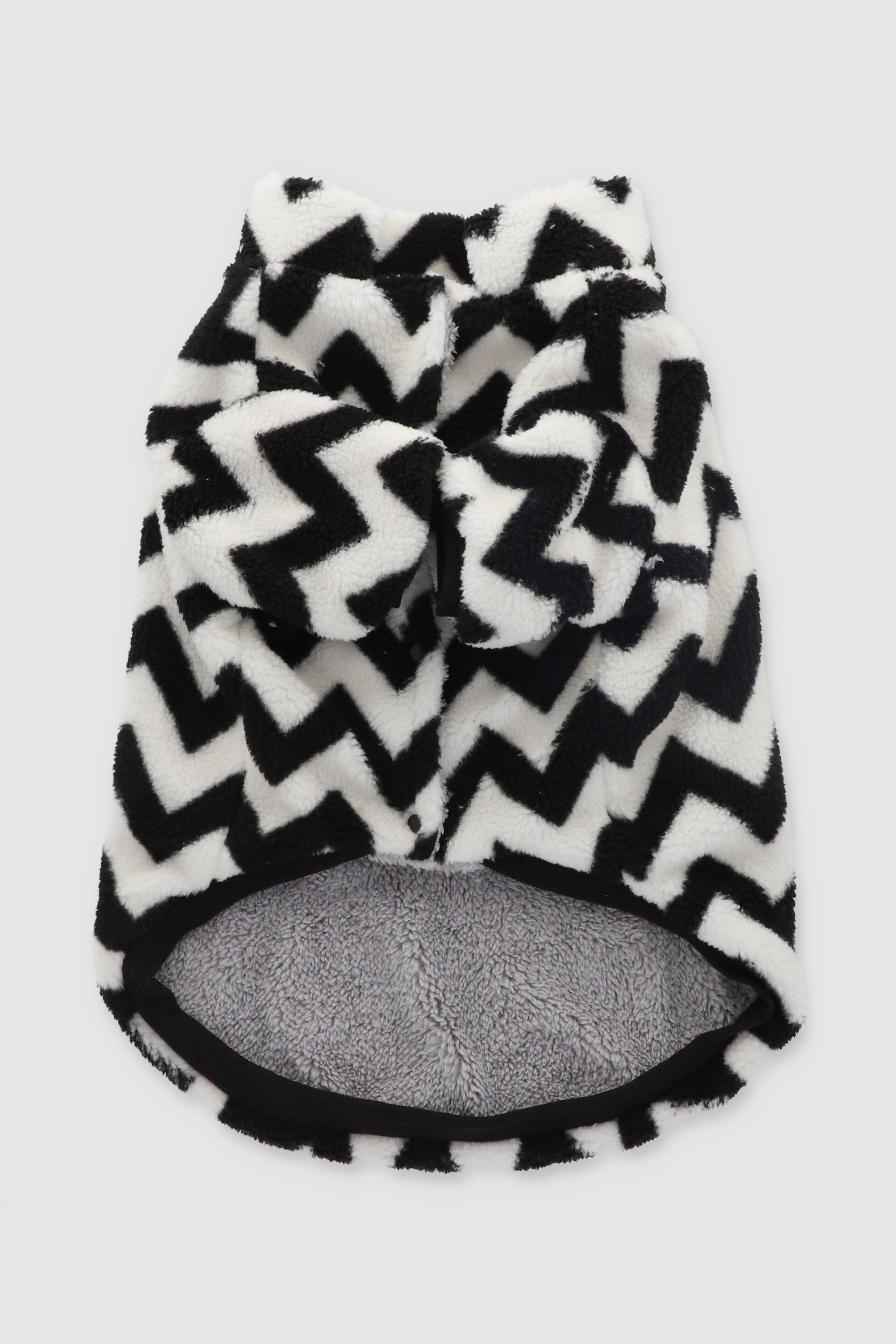 Sudadera para mascota zig zag NEGRO