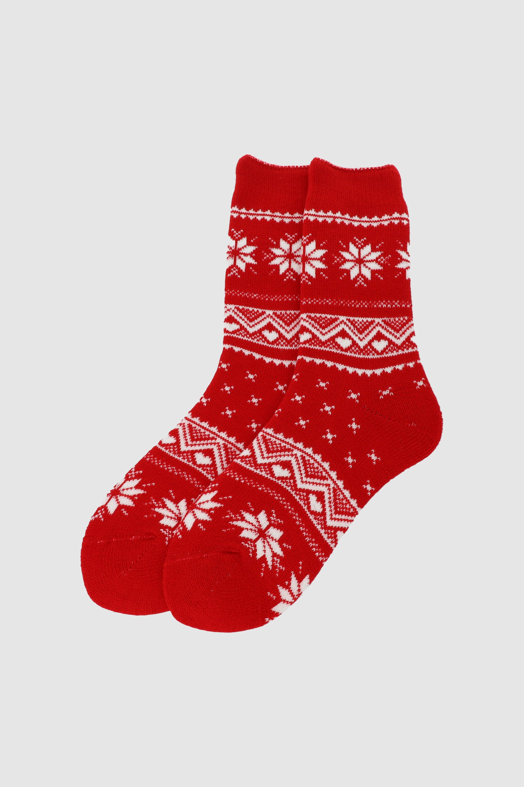 Calcetin print navideño ROJO