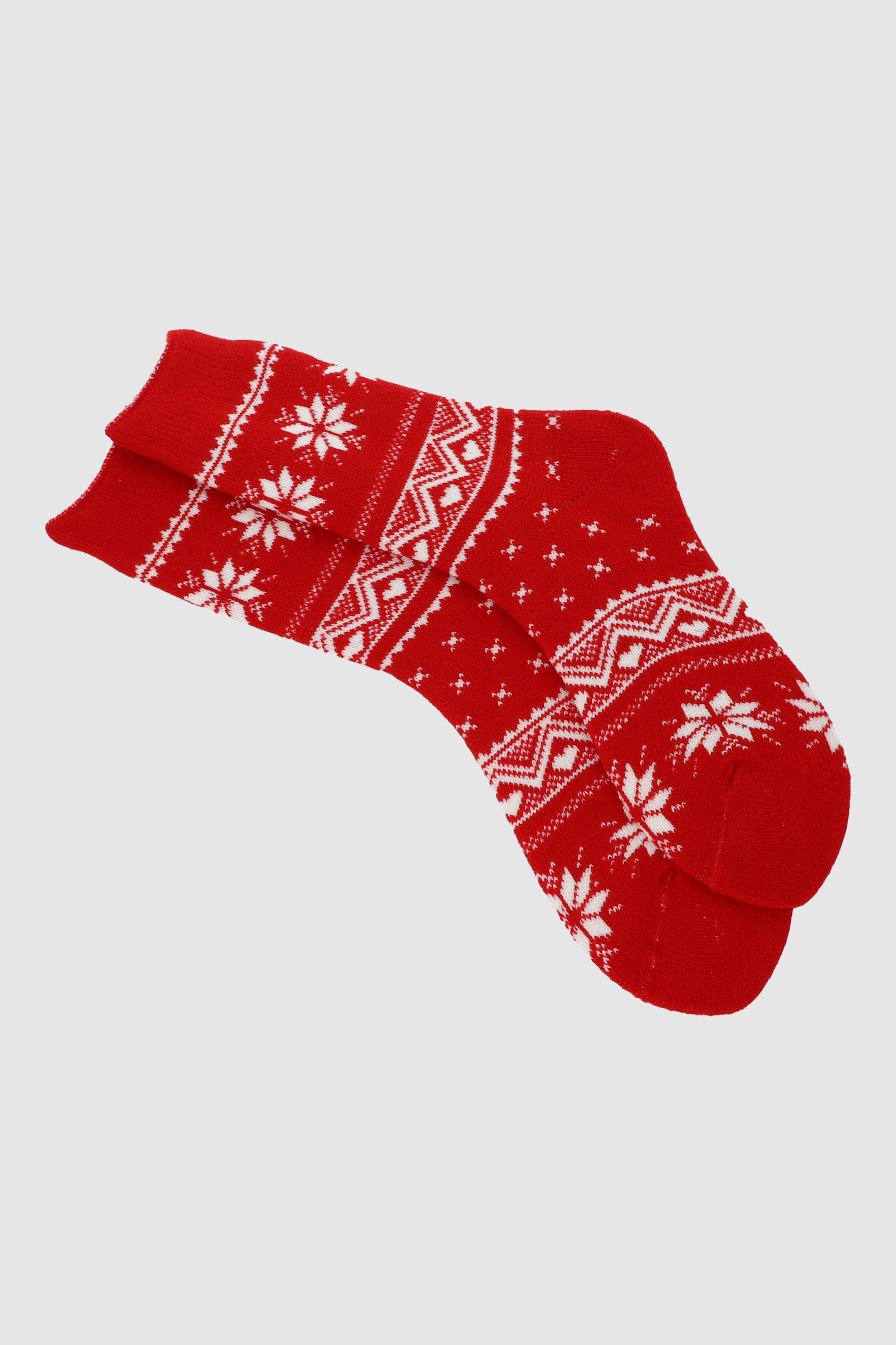 Calcetin print navideño ROJO
