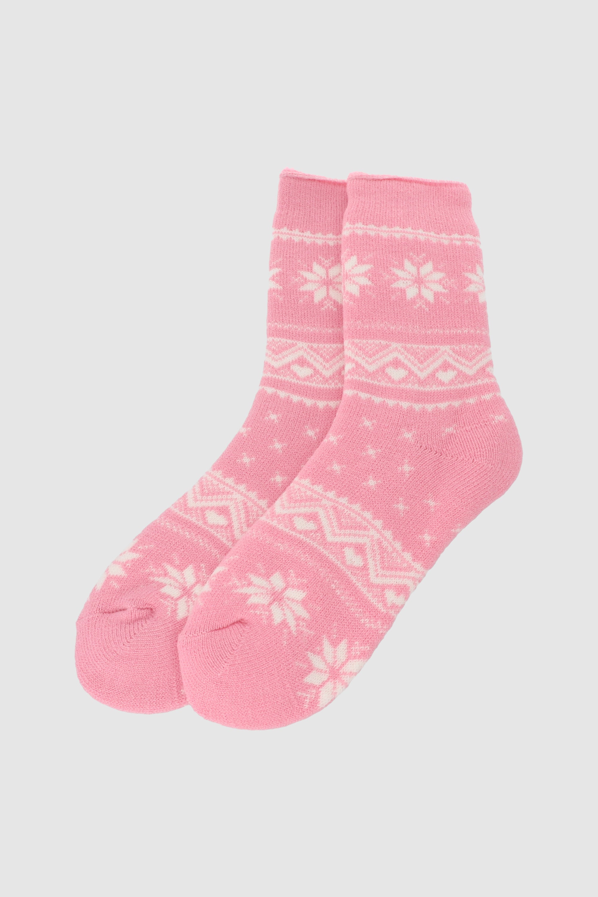 Calcetin print navideño ROSA