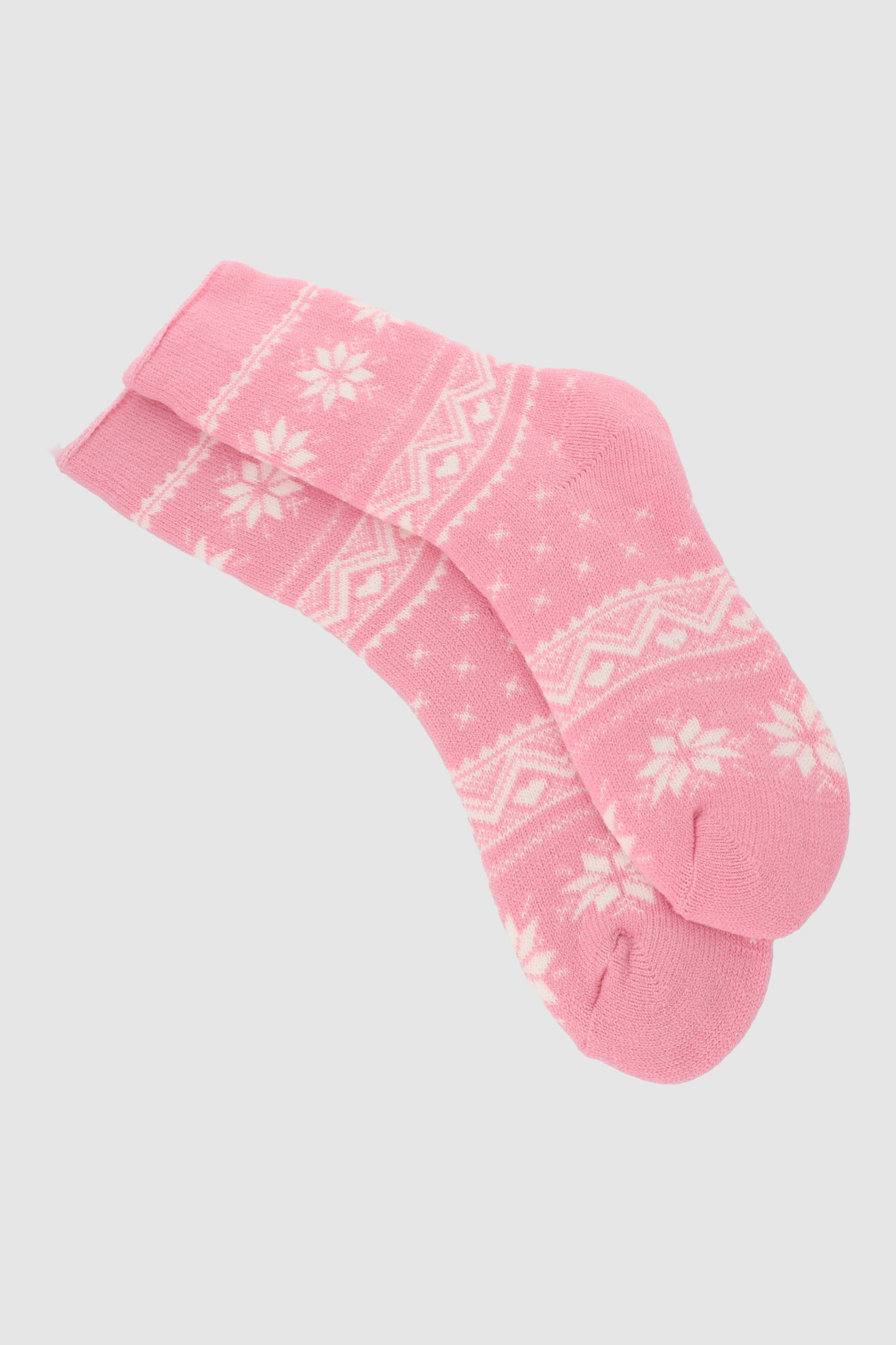 Calcetin print navideño ROSA