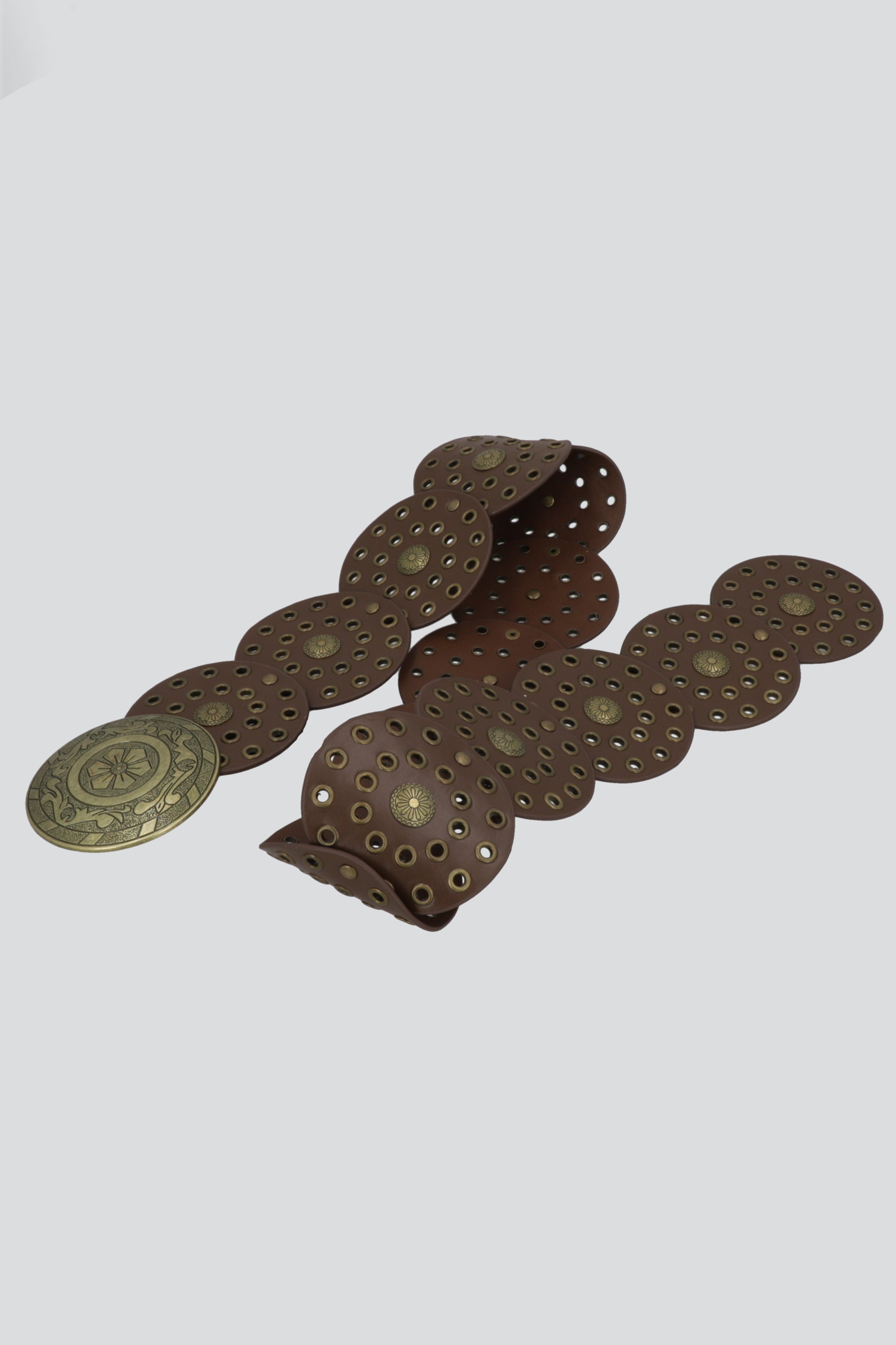 Cinturon circulos hebilla boho CHOCOLATE