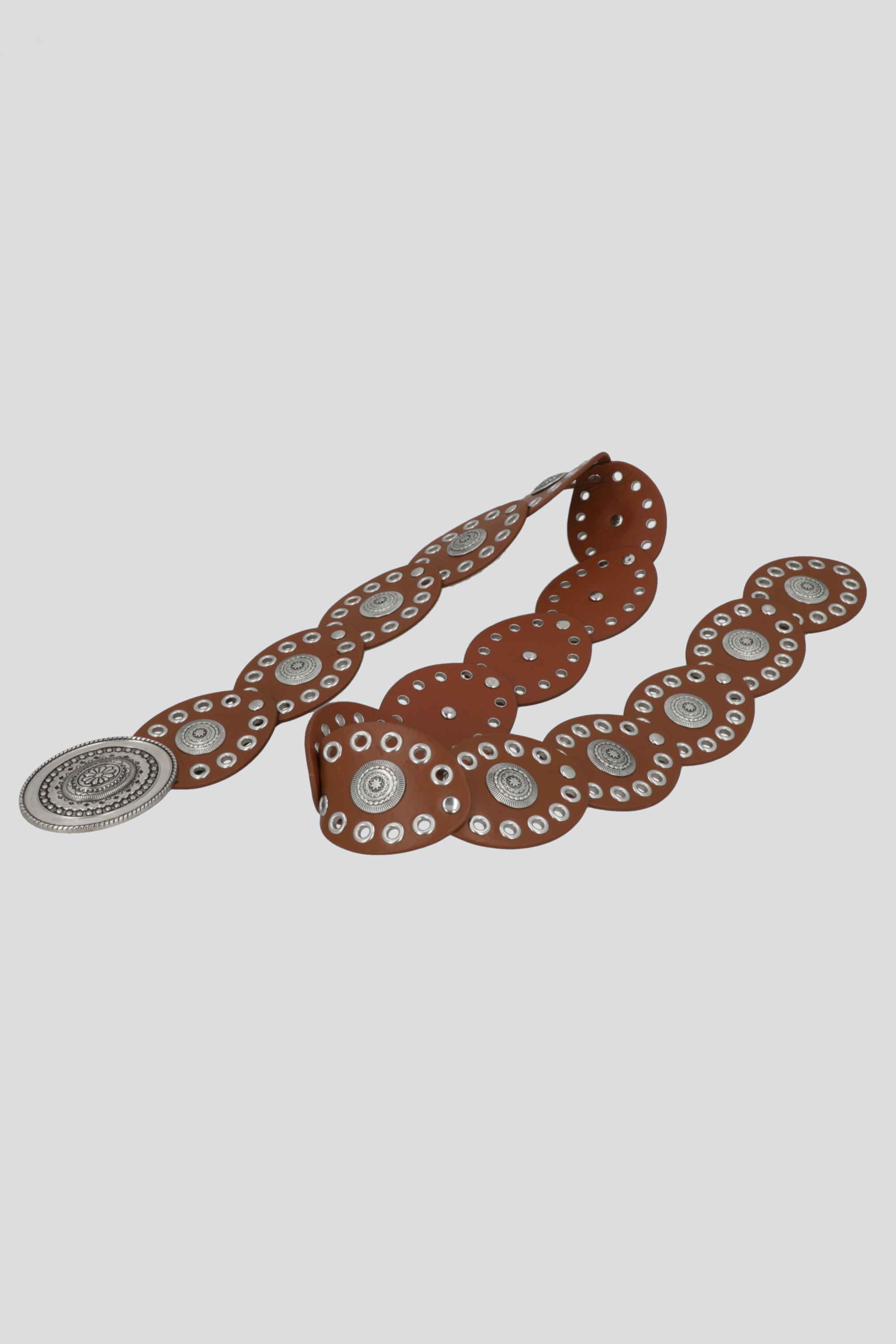 Cinturón ovalos boho hebilla CAFE