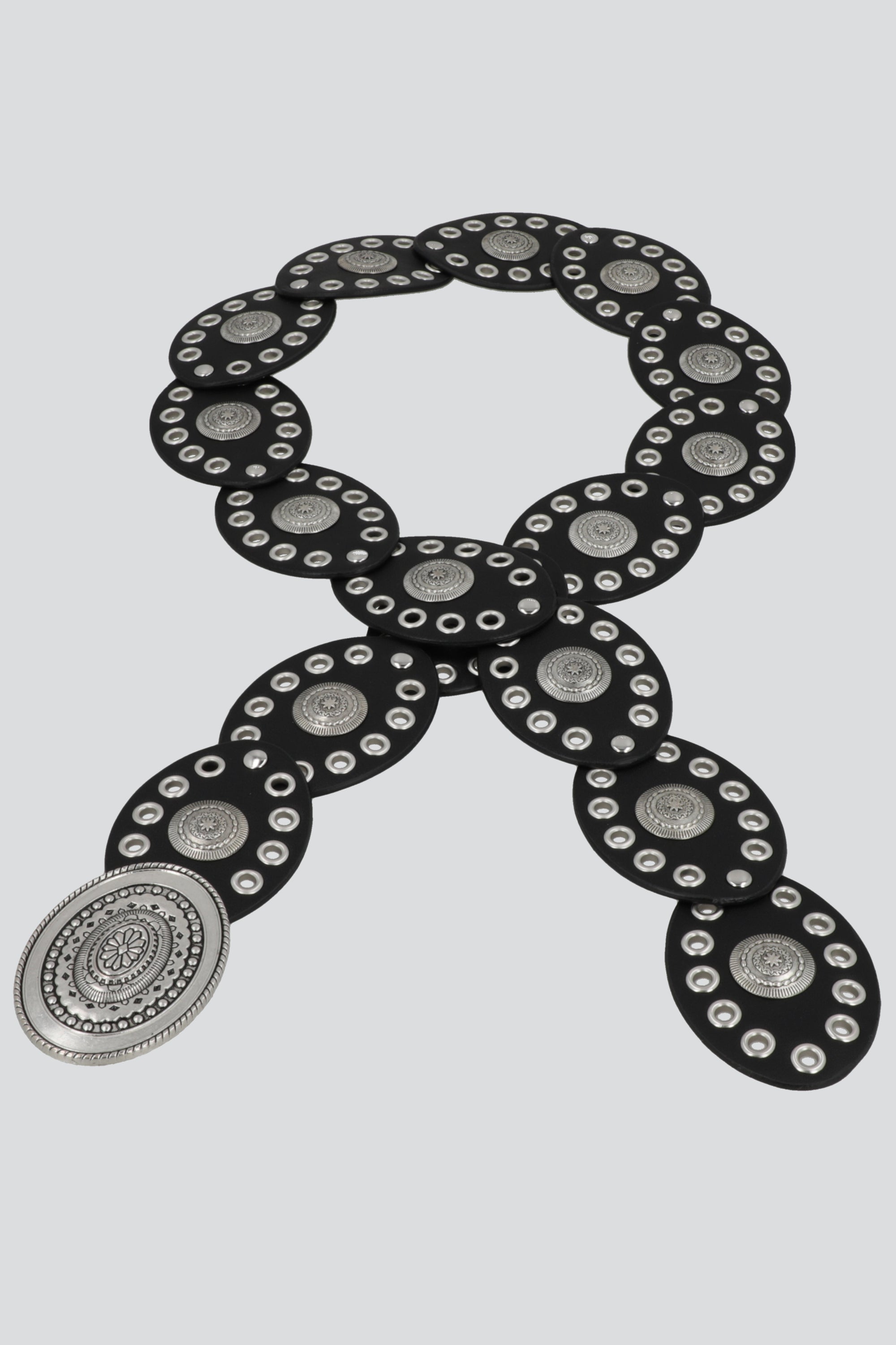 Cinturón ovalos boho hebilla NEGRO