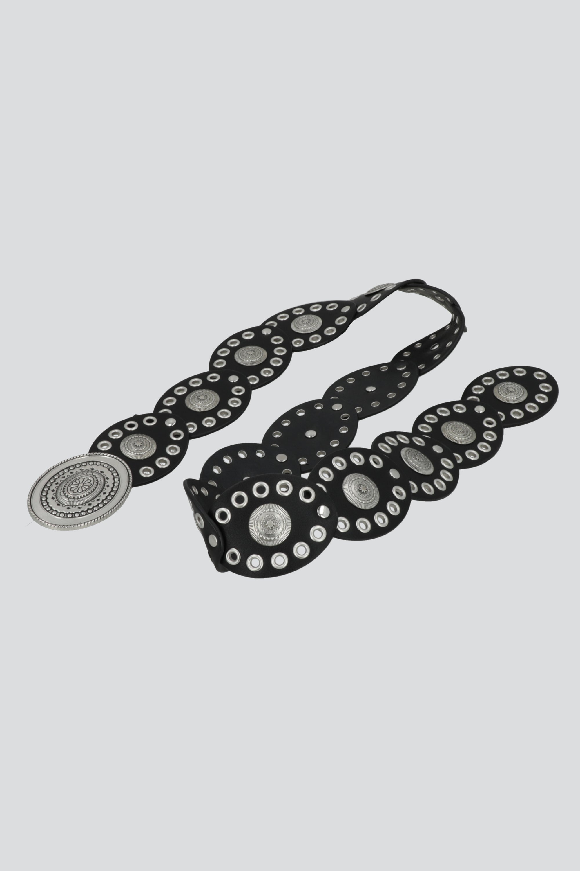 Cinturón ovalos boho hebilla NEGRO