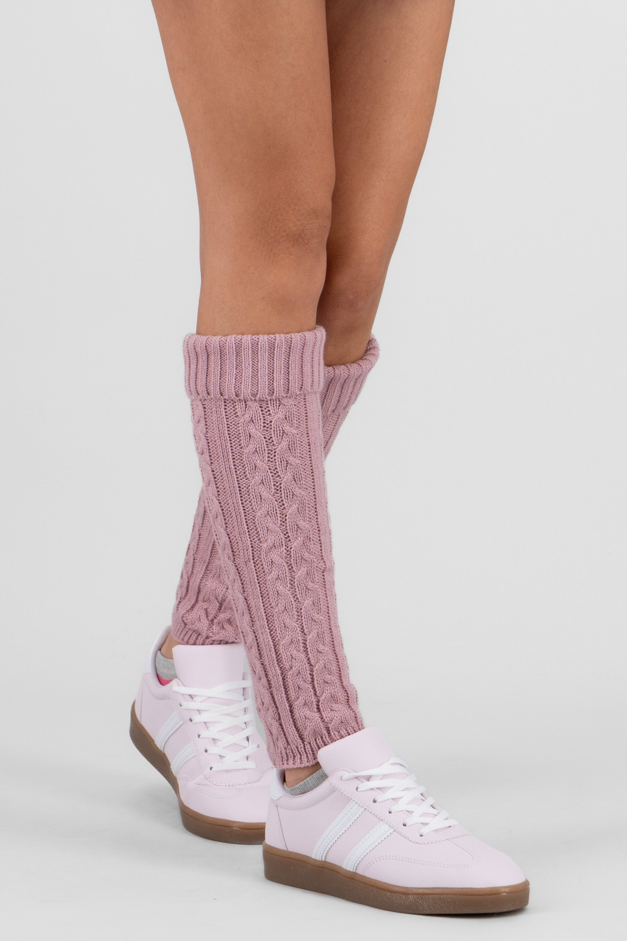 Calentadores sencillos trenza PALO DE ROSA