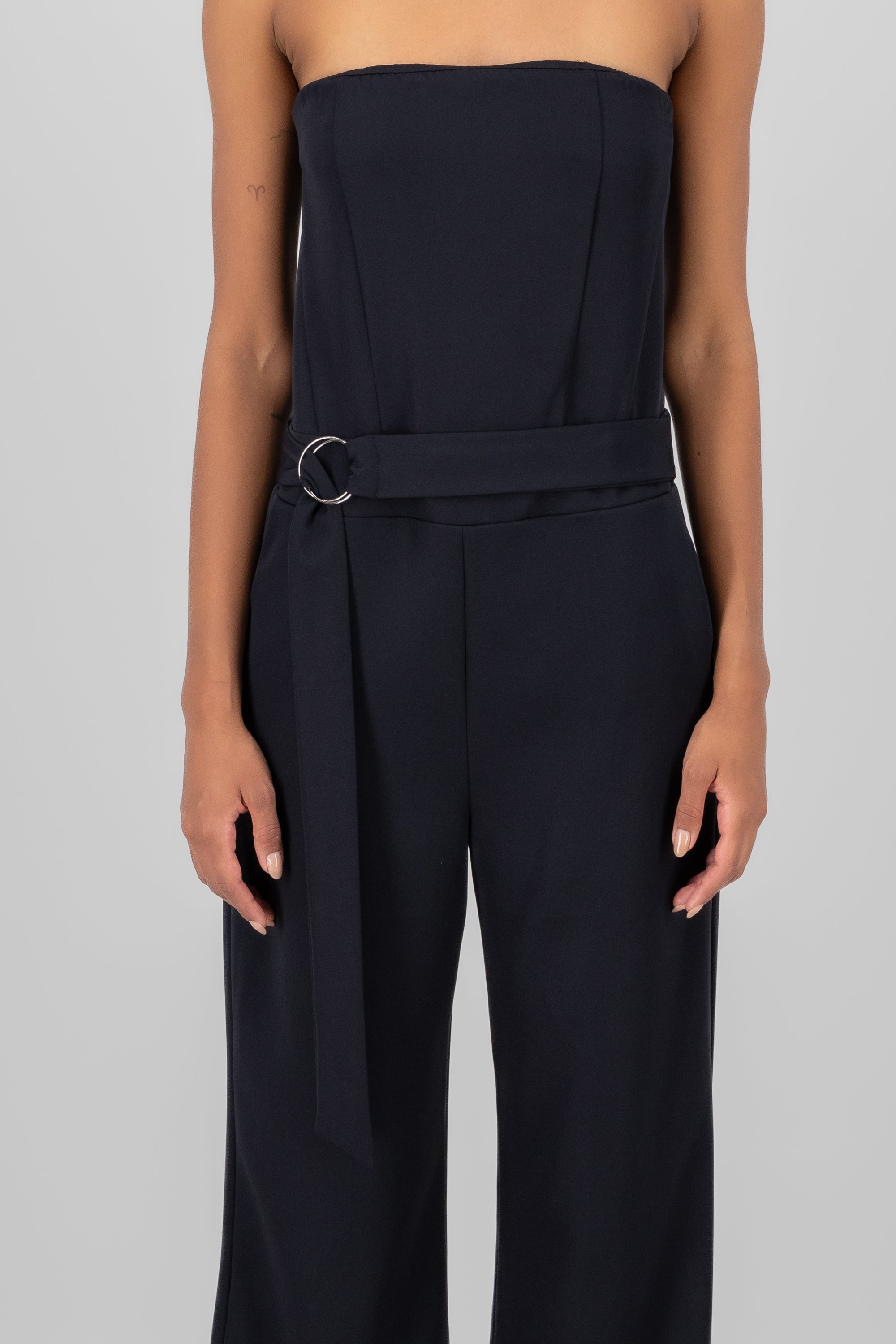 Jumpsuit strapples detalle cinturon NEGRO