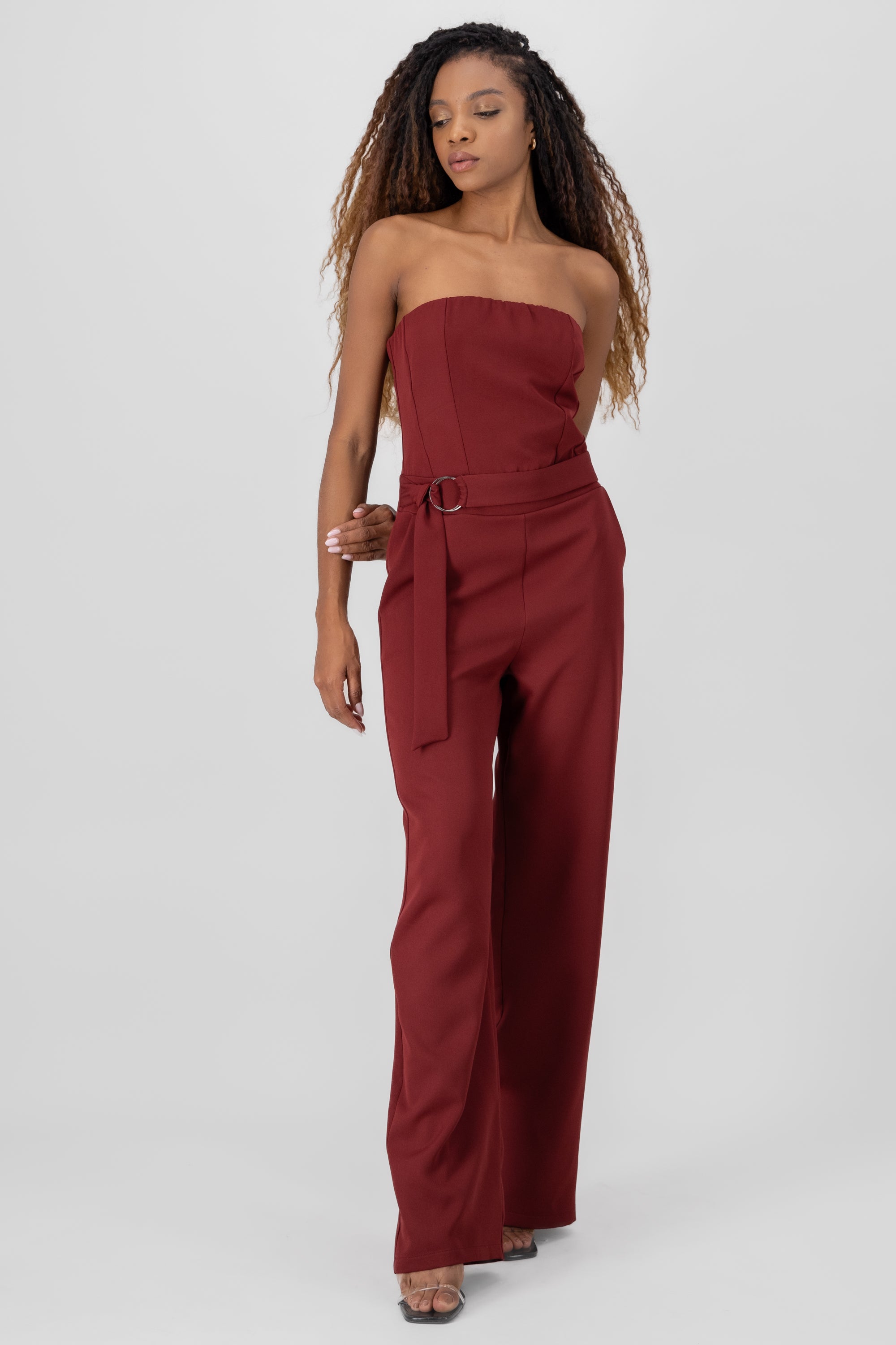 Jumpsuit strapples detalle cinturon VINO