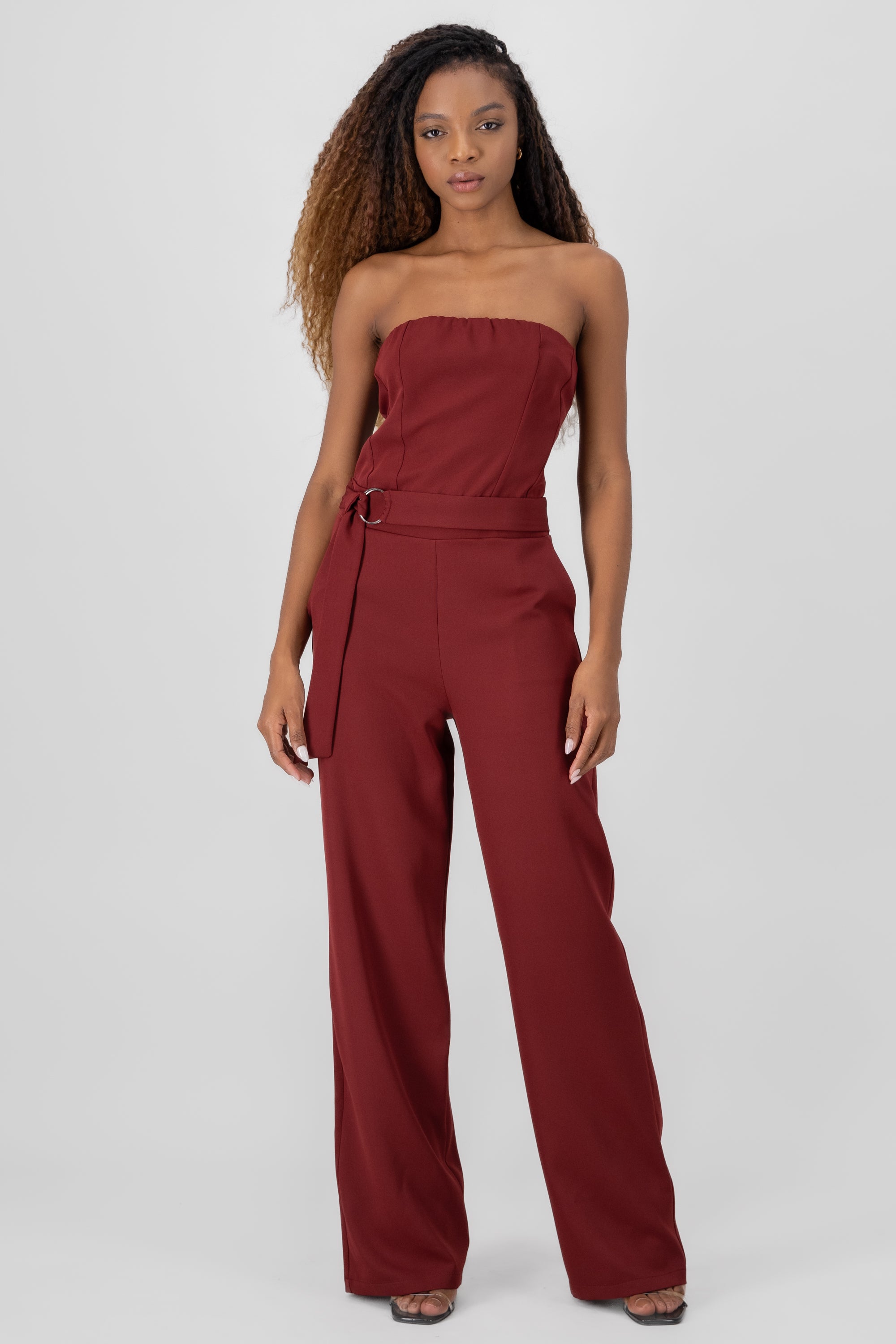 Jumpsuit strapples detalle cinturon VINO