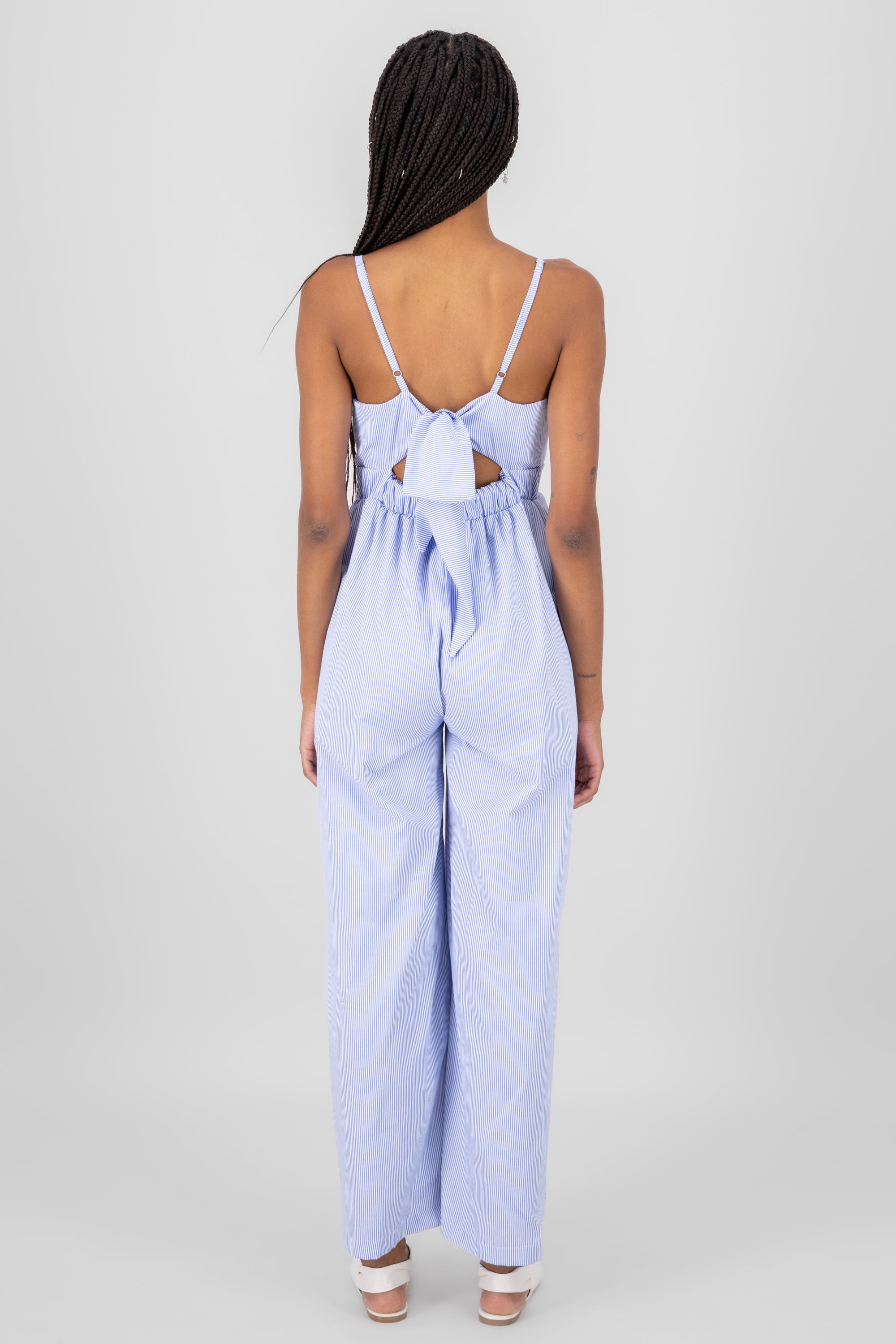 Jumpsuit escote v tirantes AZUL