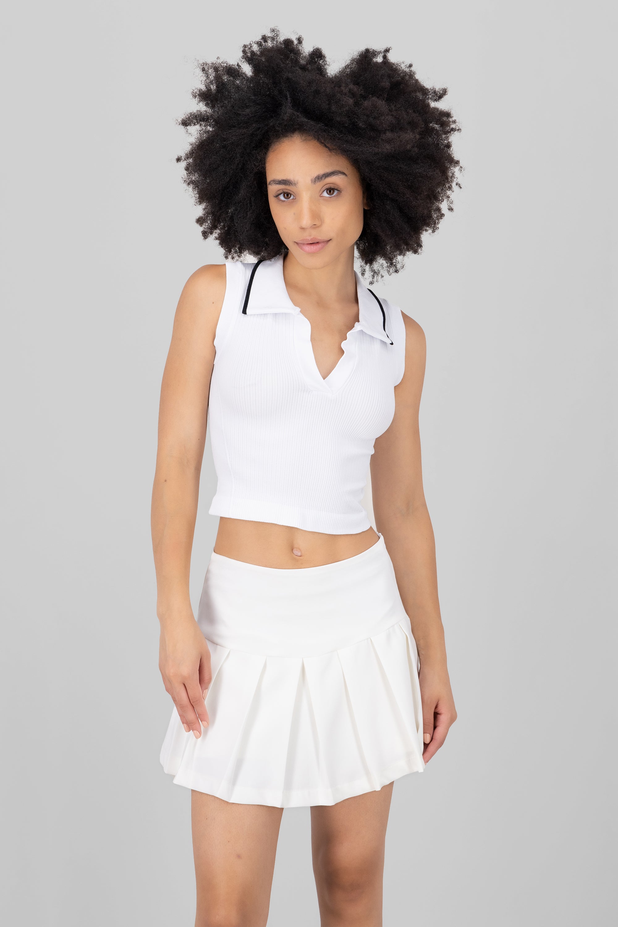 Top polo seamless BLANCO COMBO