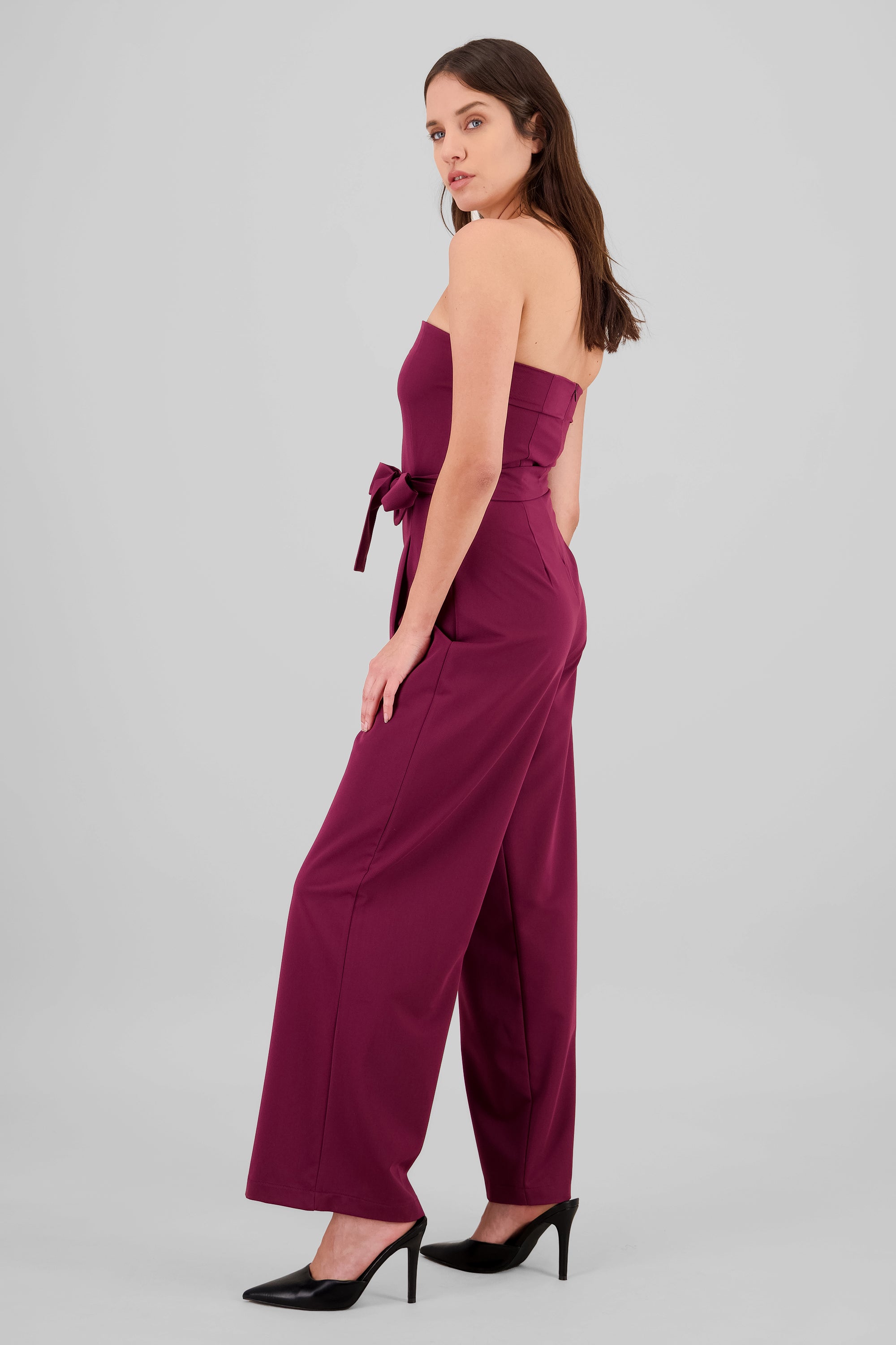 Jumpsuit strapless sastreado CIRUELA